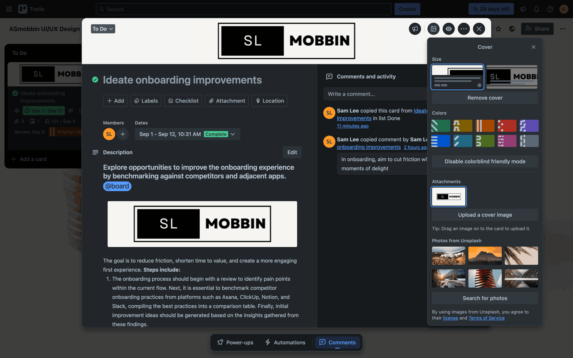 Trello Web Business interface screenshot 21
