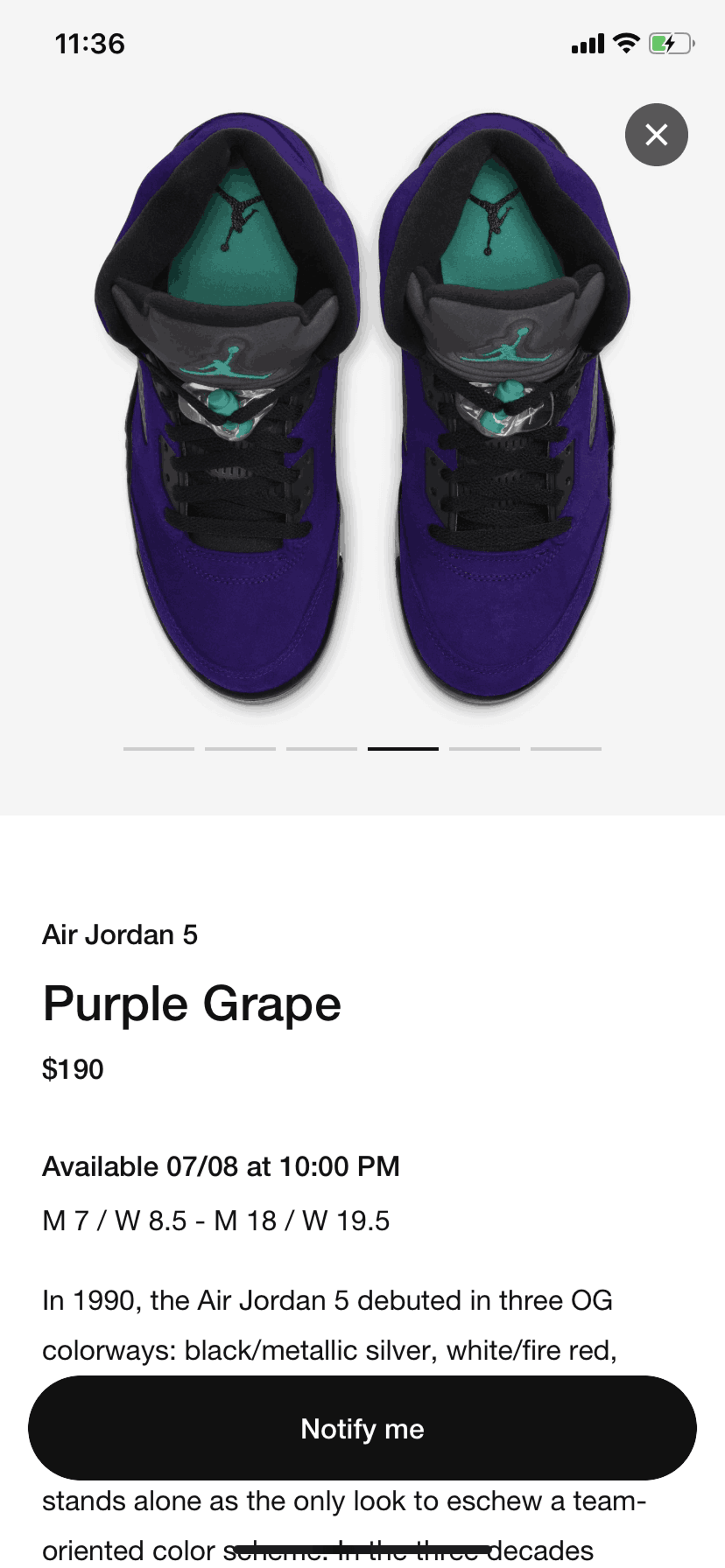 Nike SNKRS iOS Shopping interface screenshot 19