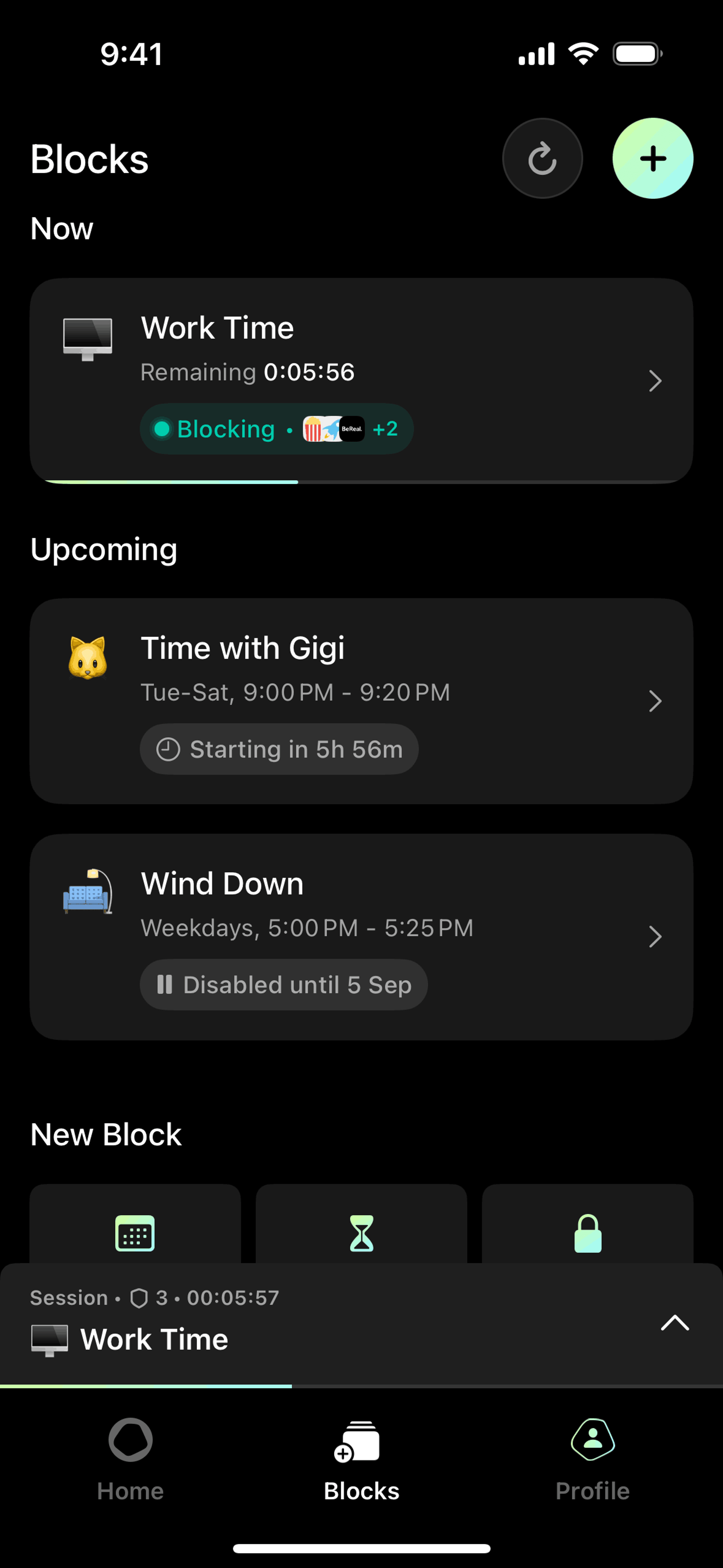 Opal iOS Productivity interface screenshot 14