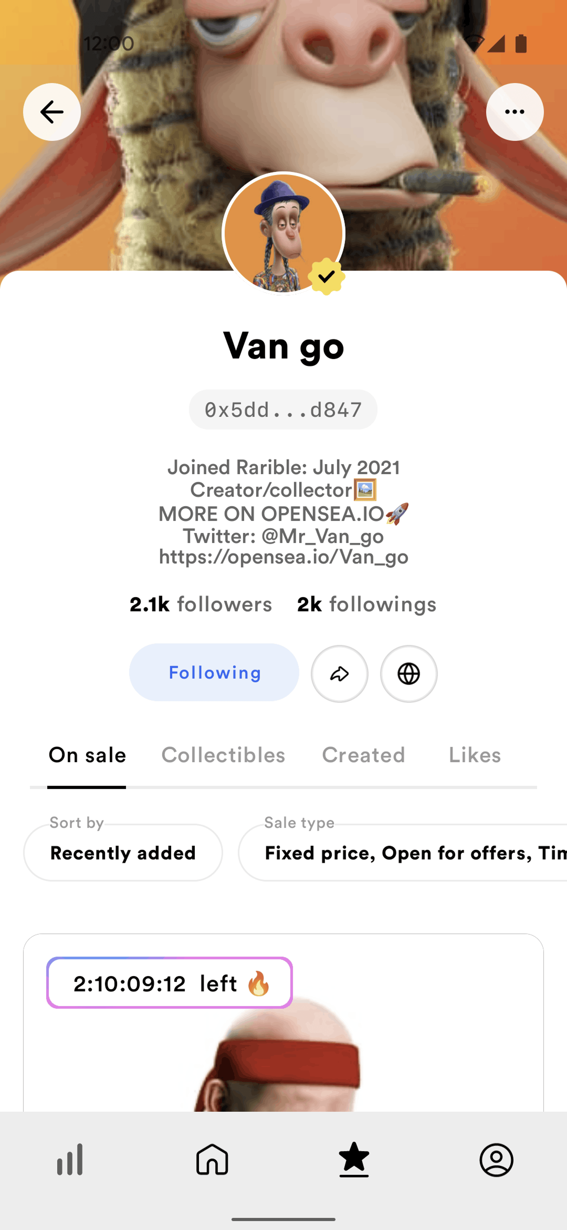 Rarible Android Shopping interface screenshot 24