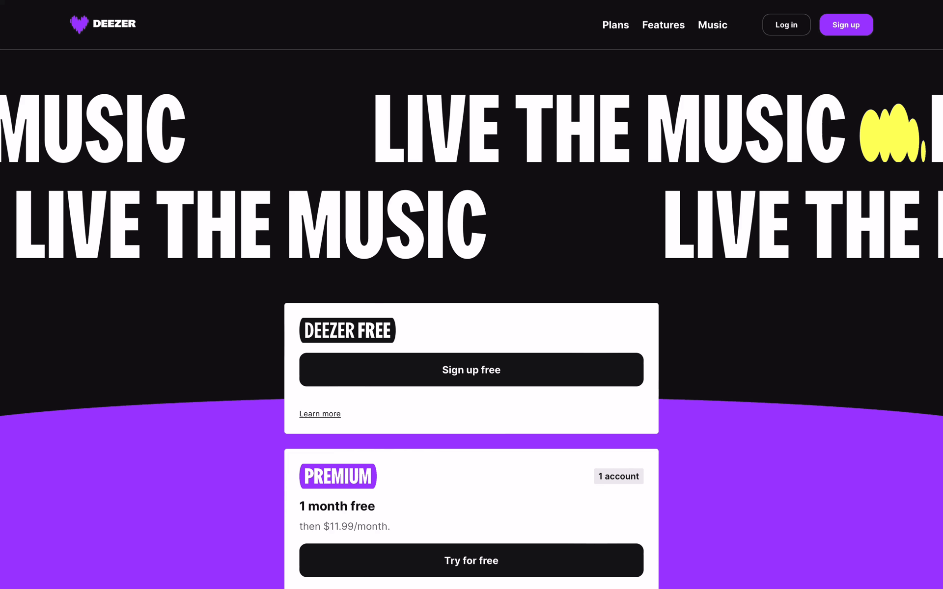 Deezer Web Entertainment interface screenshot 1