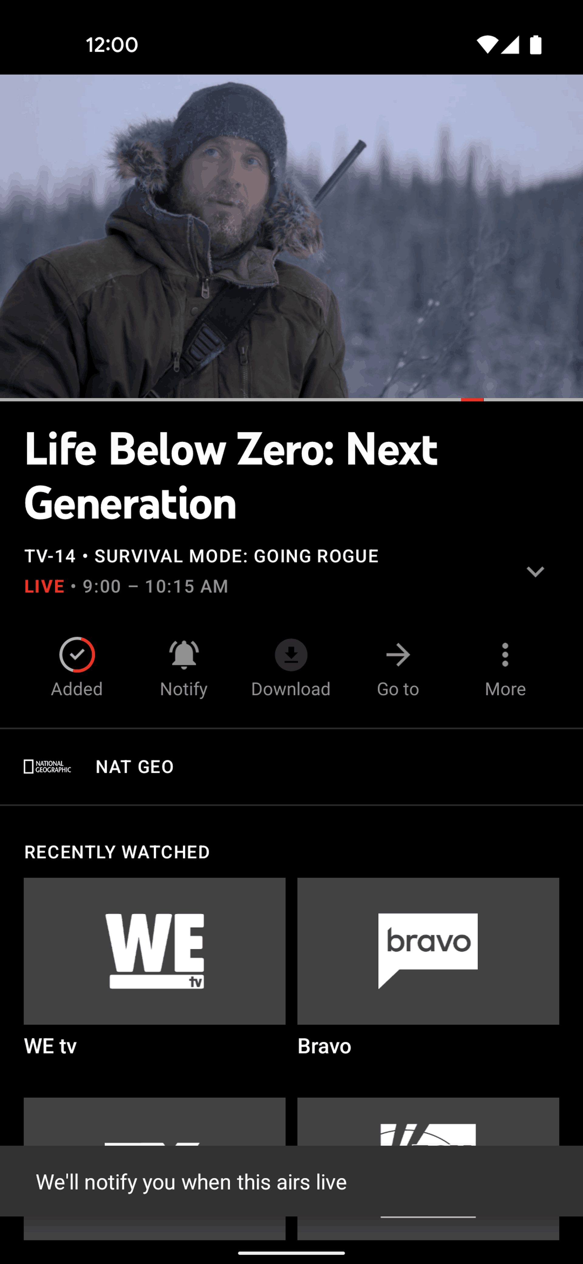 YouTube TV Android Entertainment interface screenshot 24