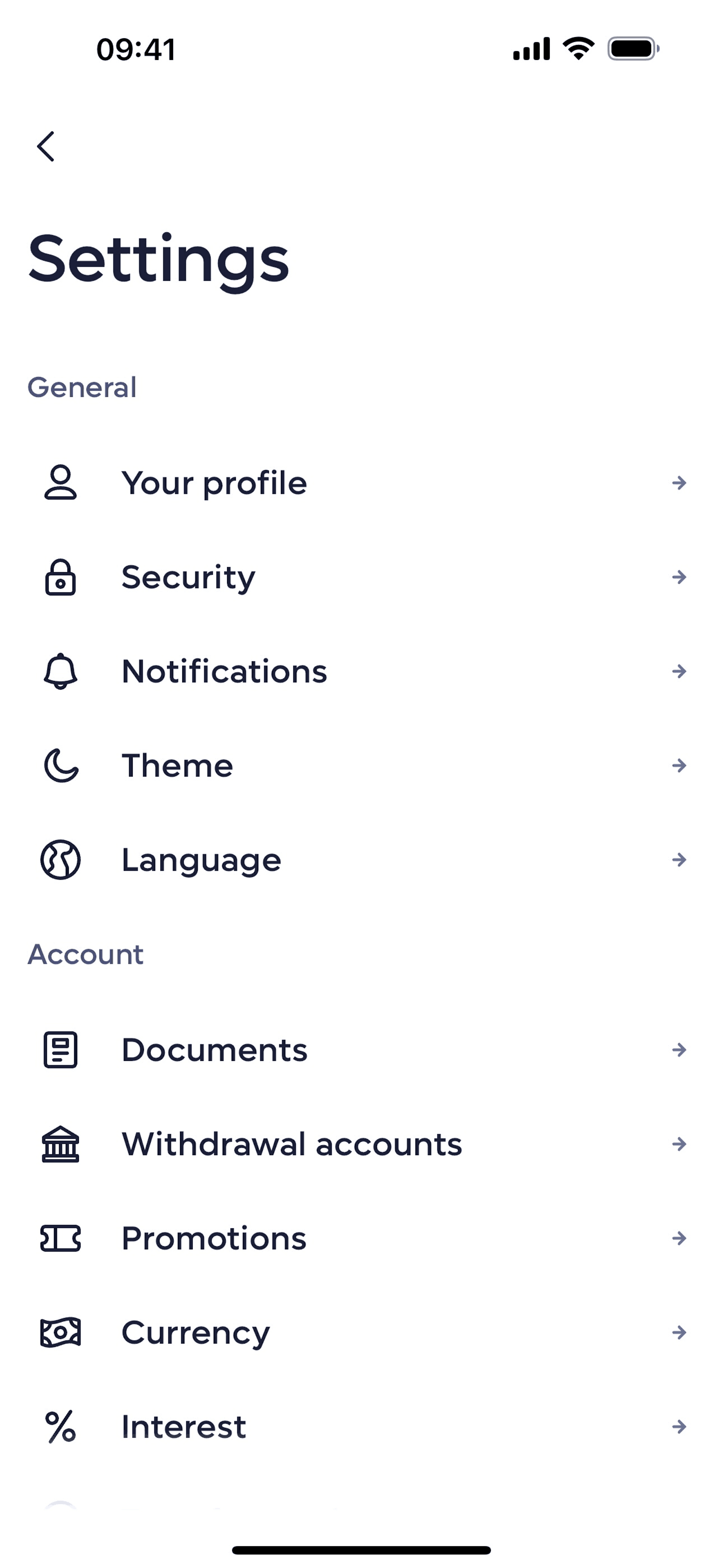 Lightyear iOS Finance interface screenshot 5
