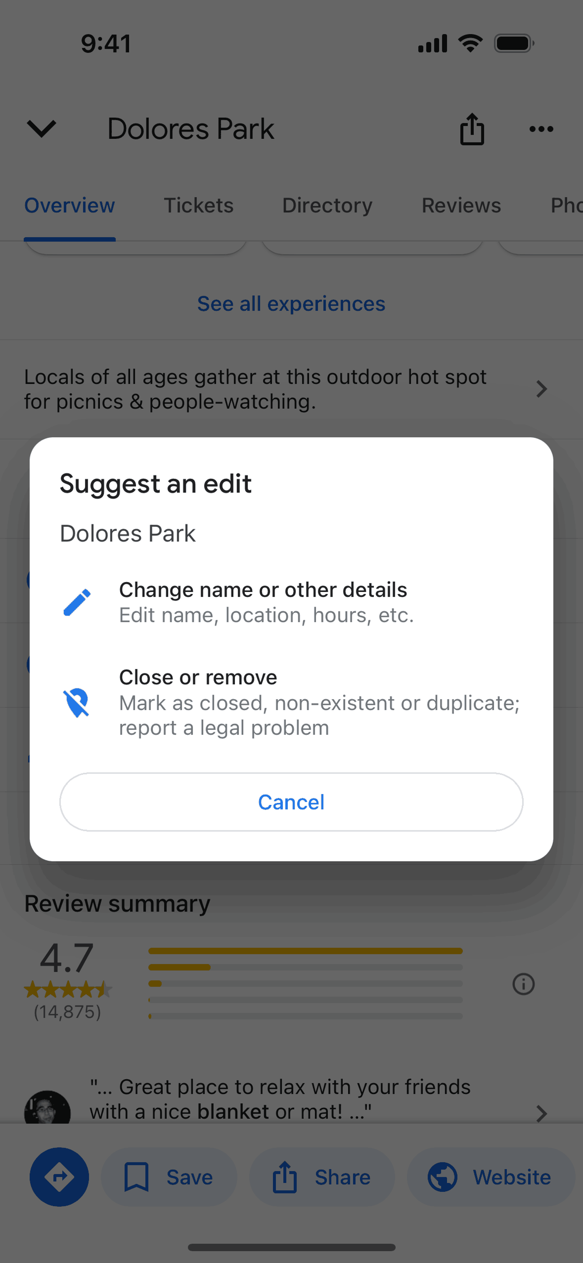 Google Maps iOS Maps & Navigation interface screenshot 17