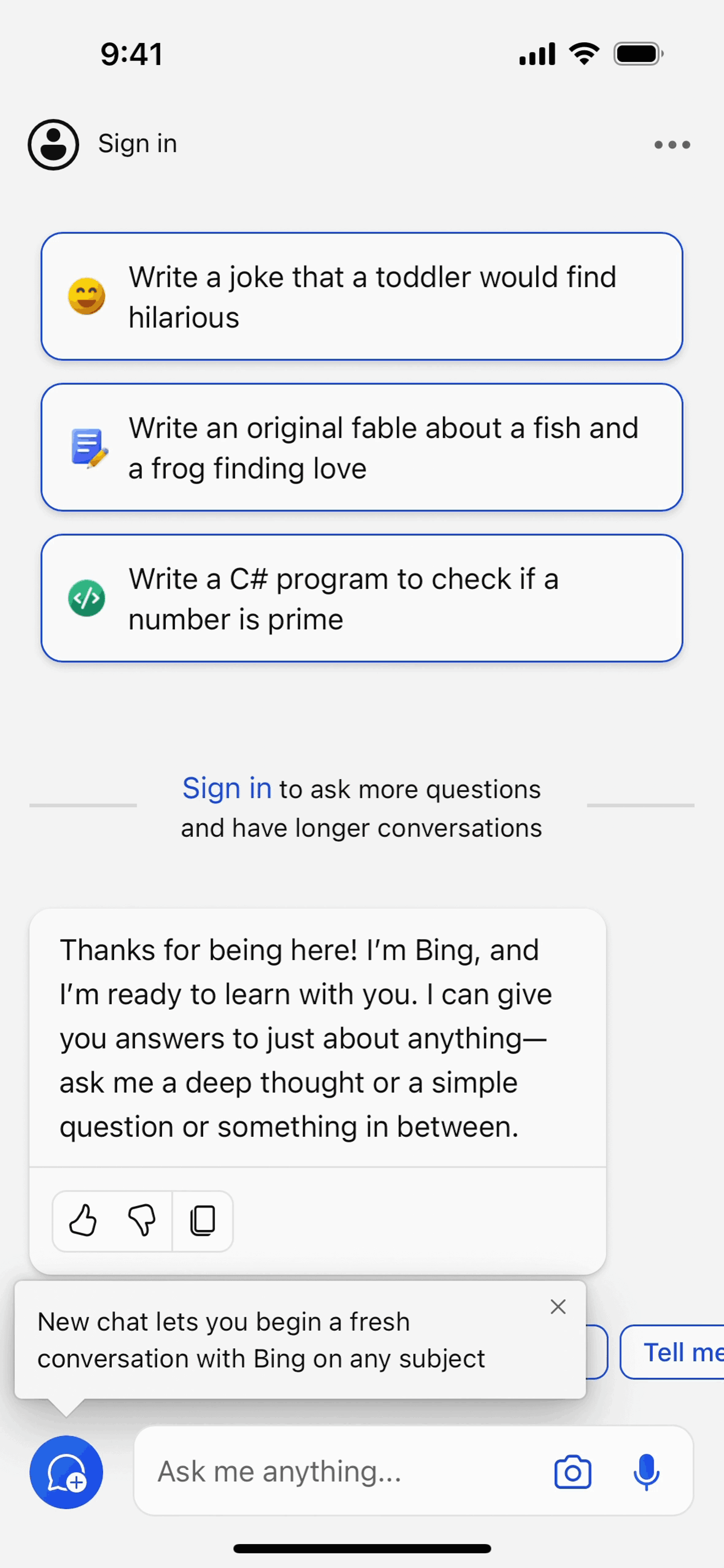Microsoft Copilot iOS AI interface screenshot 5