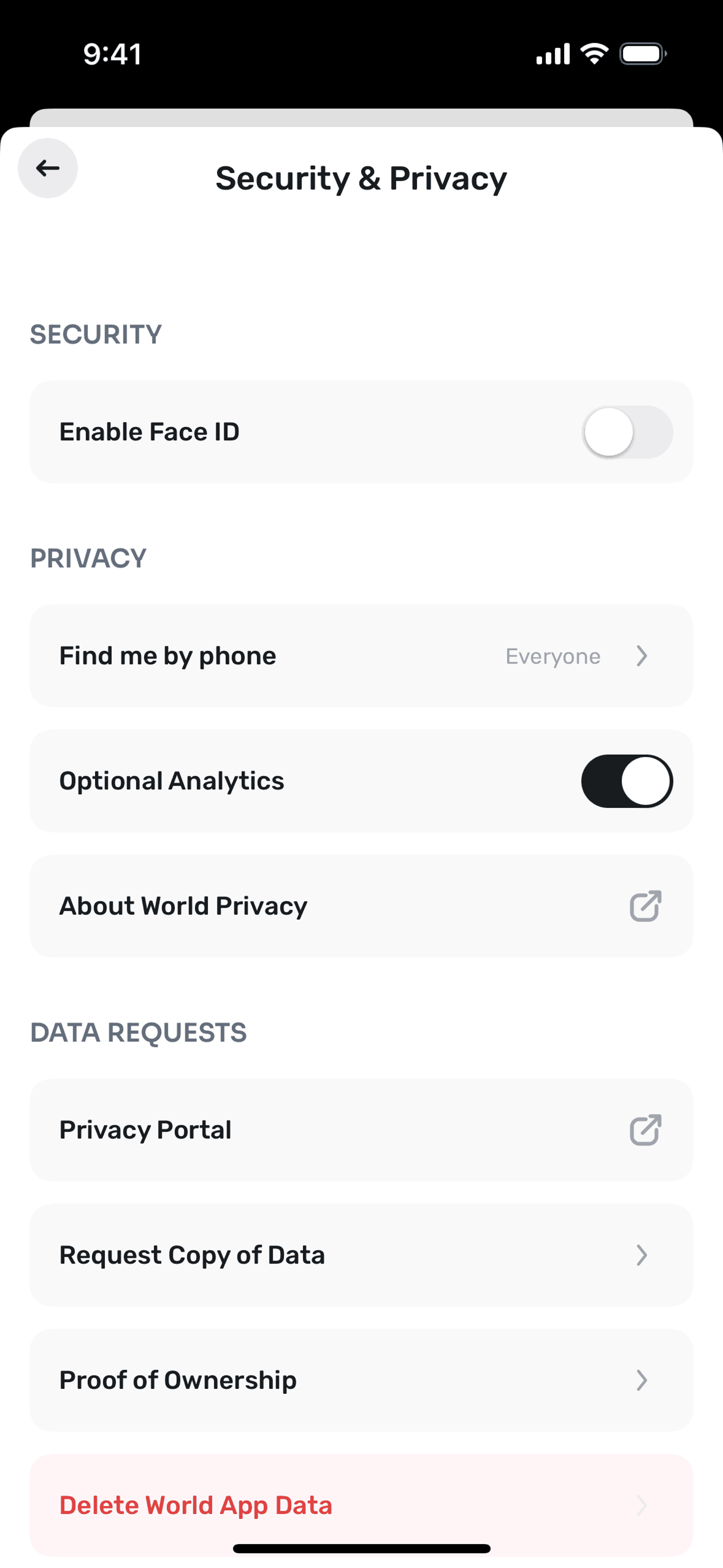 World App iOS Crypto & Web3 interface screenshot 5
