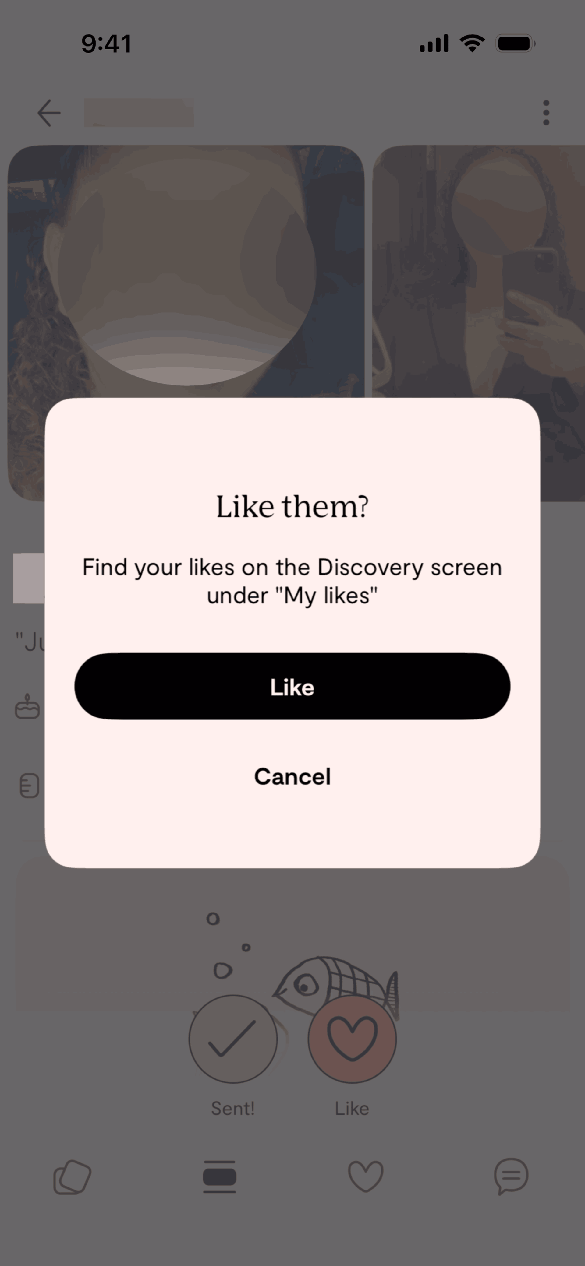 Plenty of Fish iOS dating interface screenshot 3