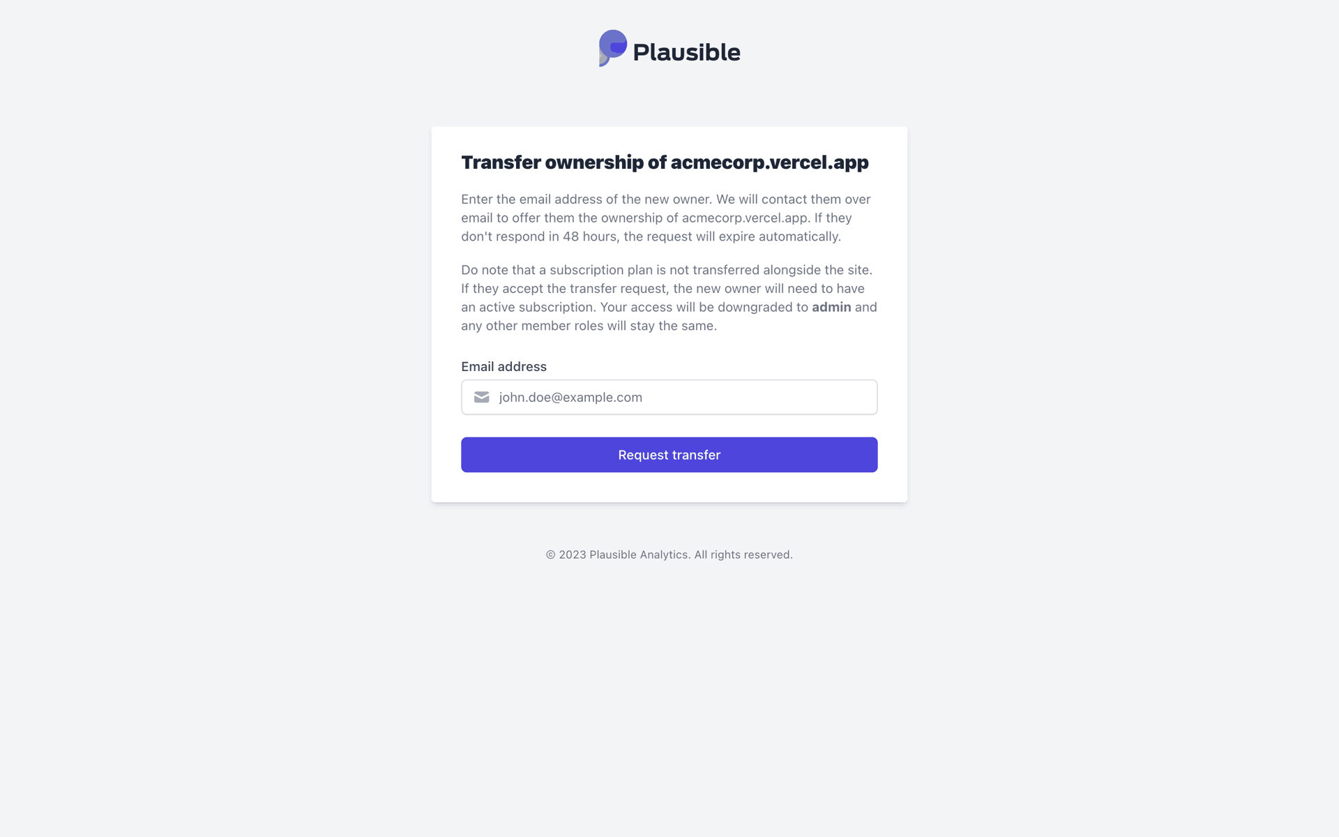 Plausible Analytics Web Business interface screenshot 16