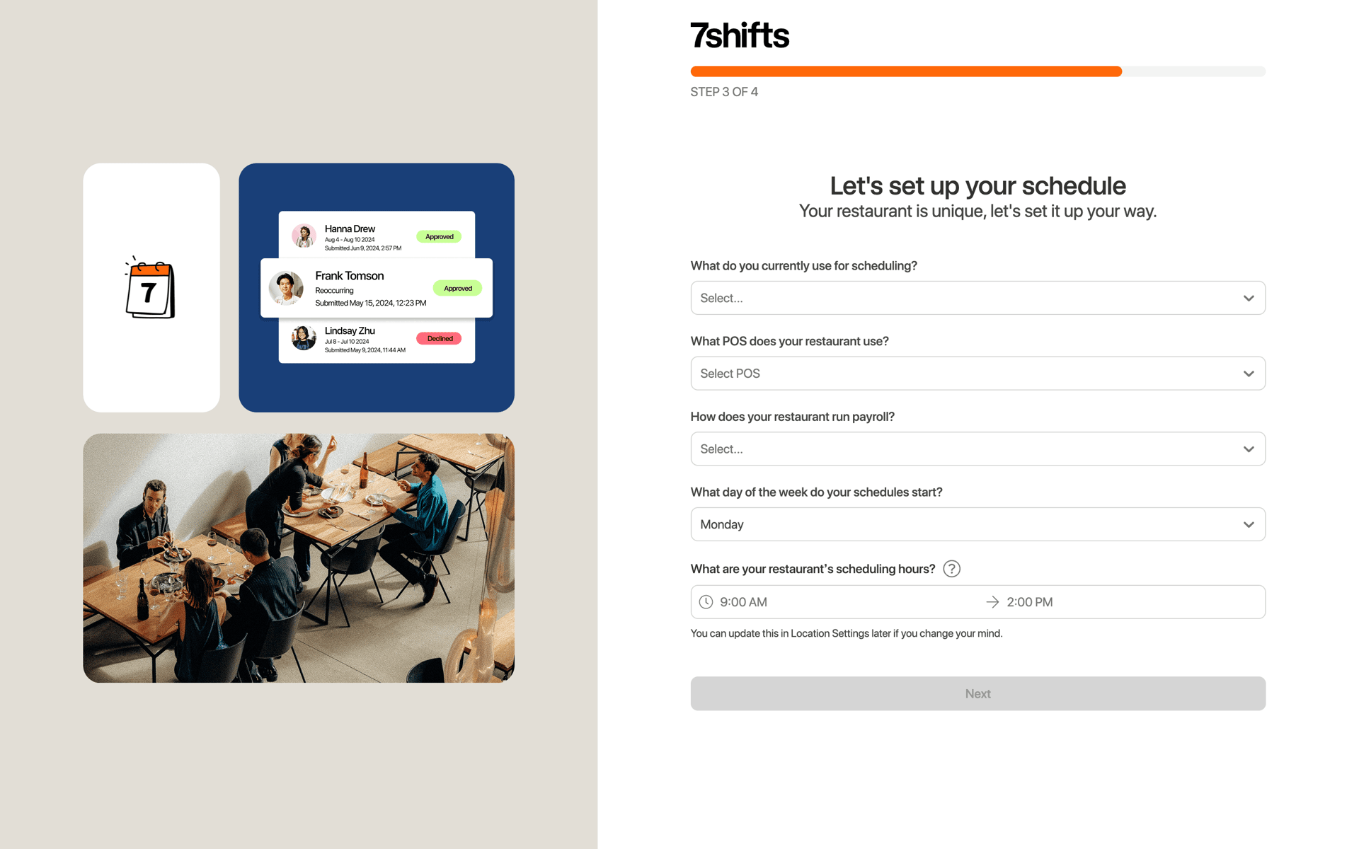 7shifts Web Business interface screenshot 17