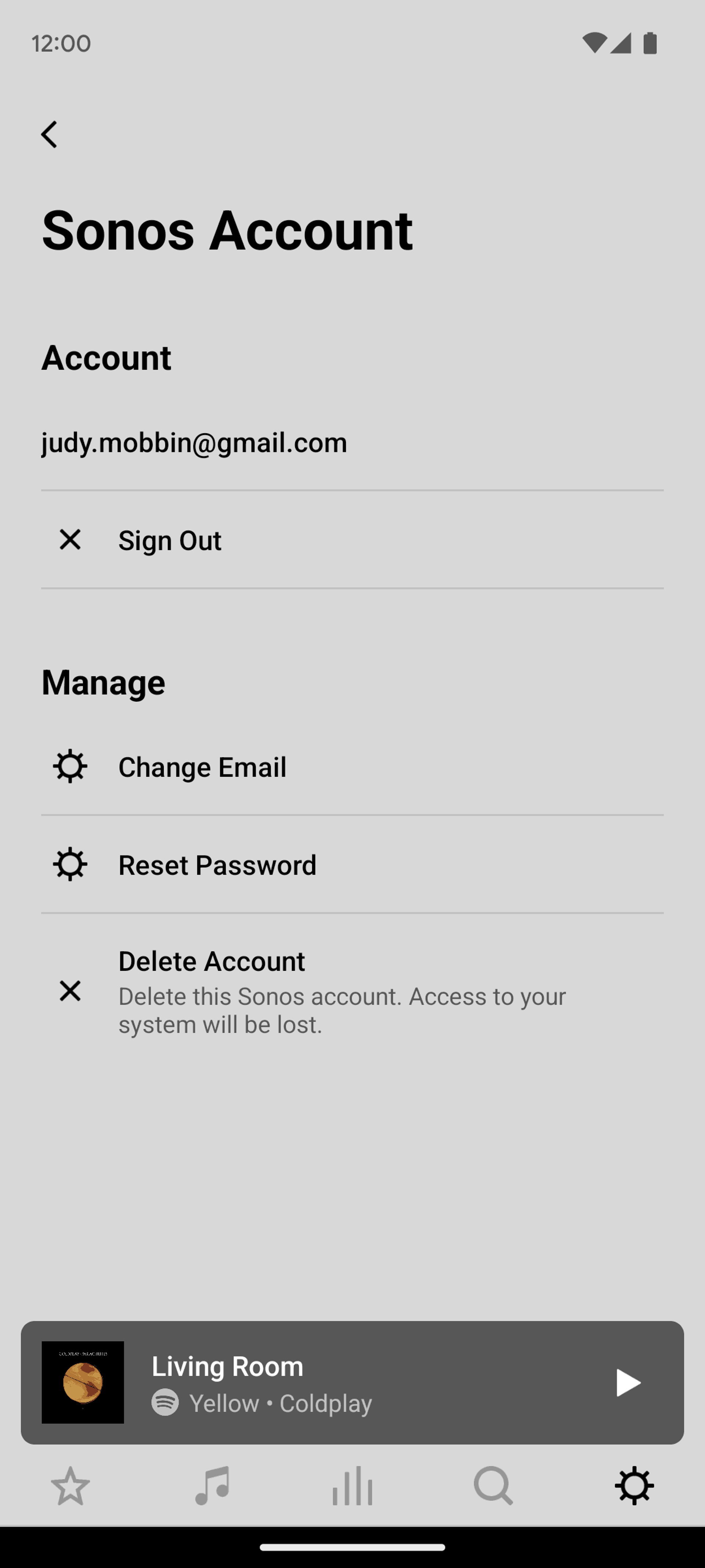 Sonos Android Music & Audio interface screenshot 15