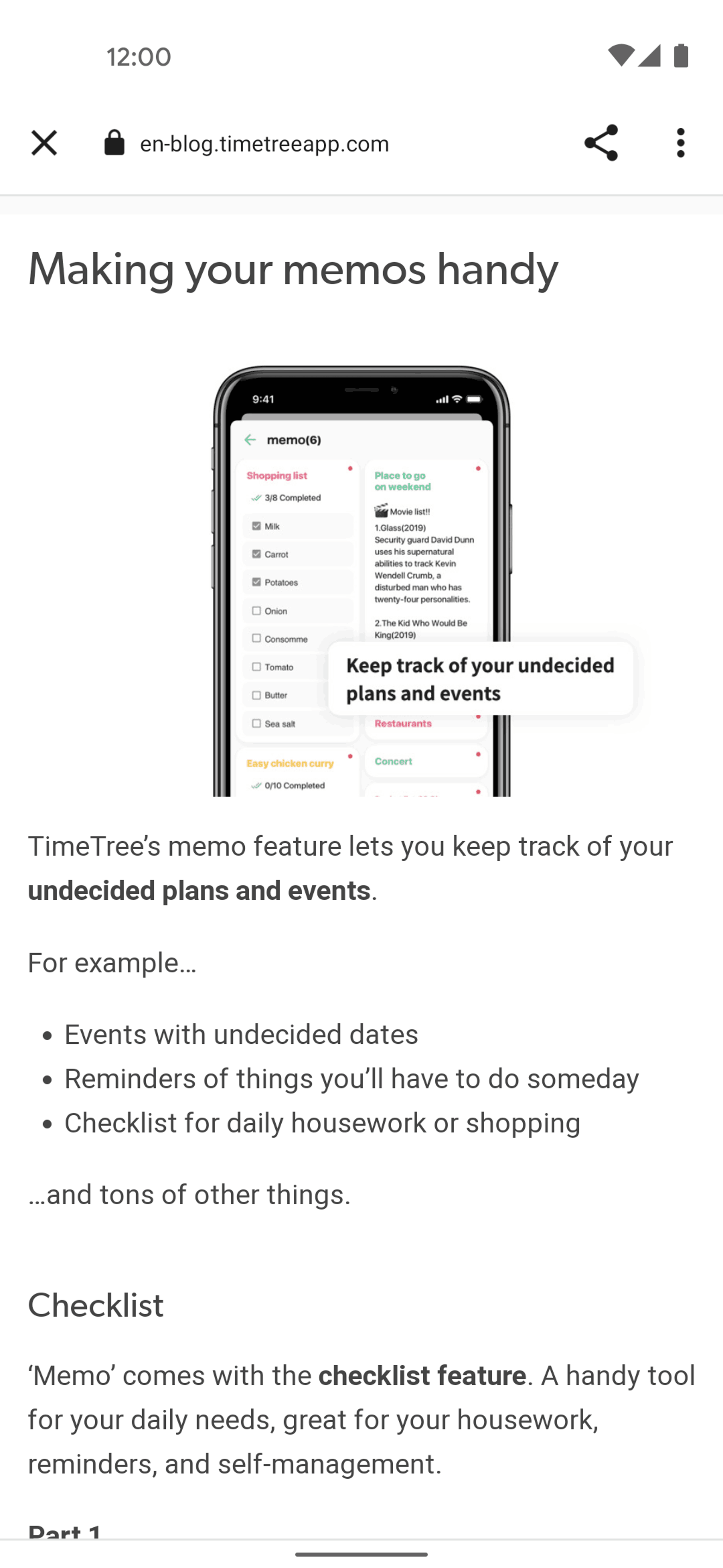 TimeTree Android Productivity interface screenshot 3