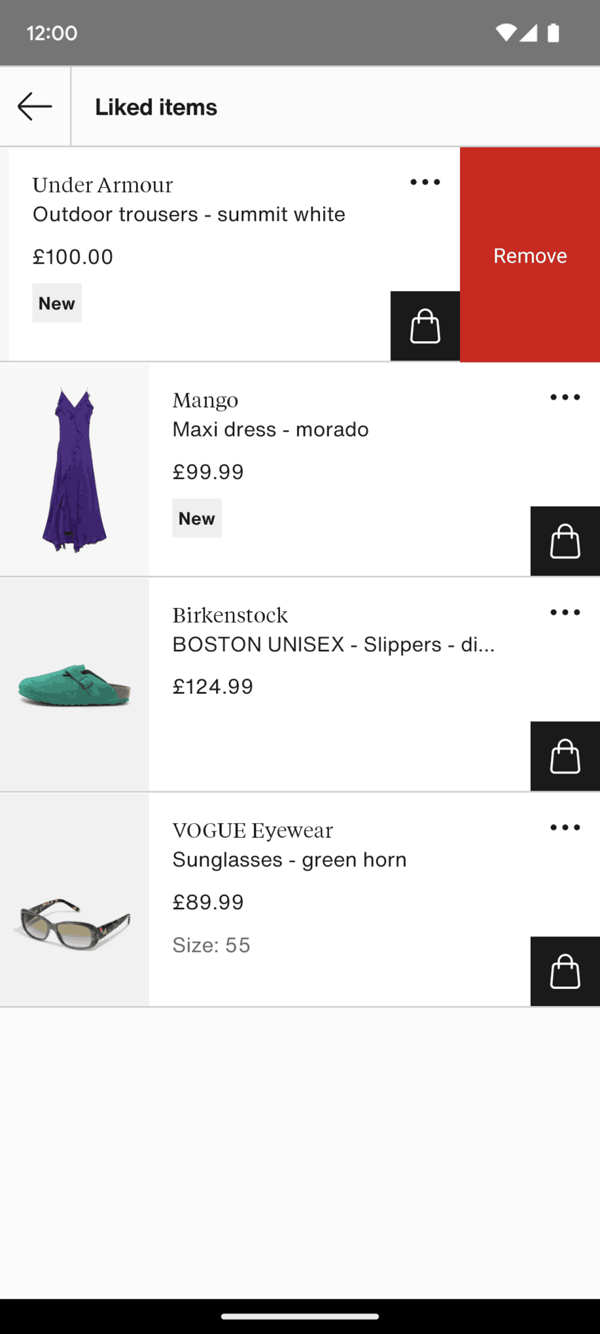 Zalando Android Shopping interface screenshot 6