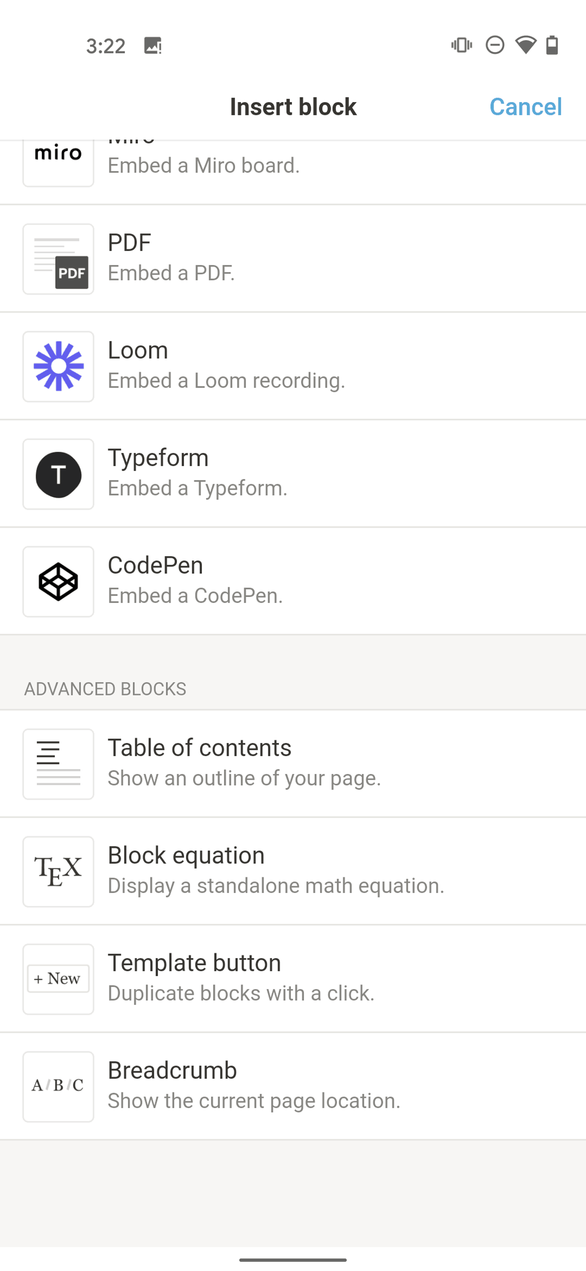 Notion Android Collaboration interface screenshot 18