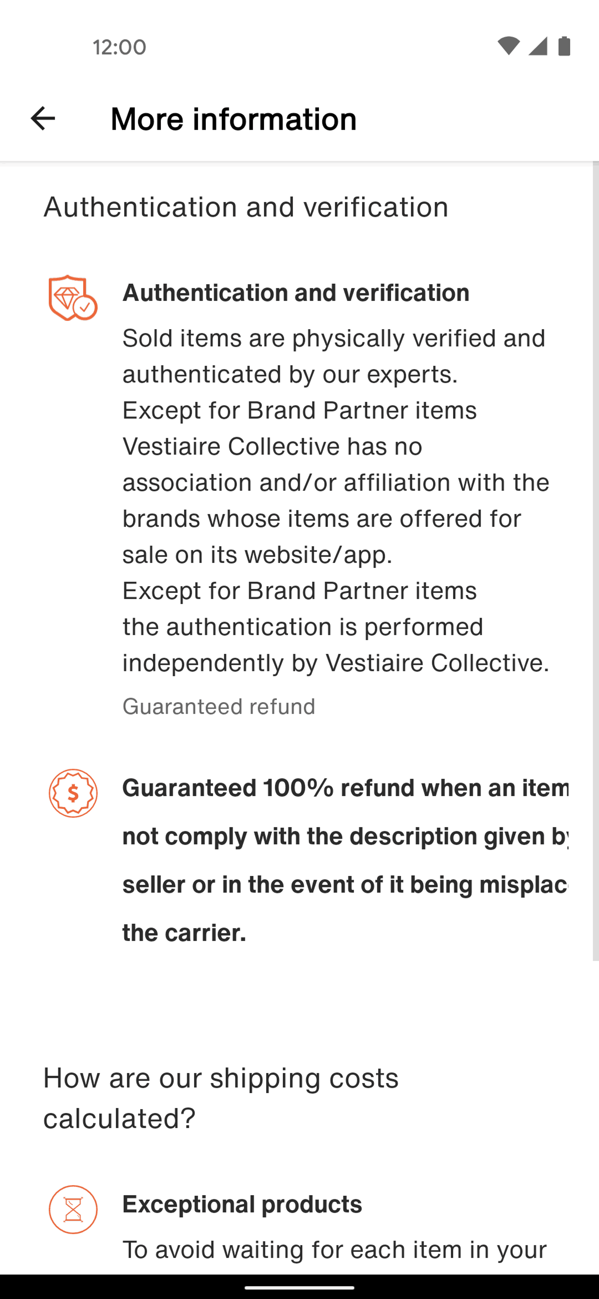 Vestiaire Collective Android Shopping interface screenshot 13