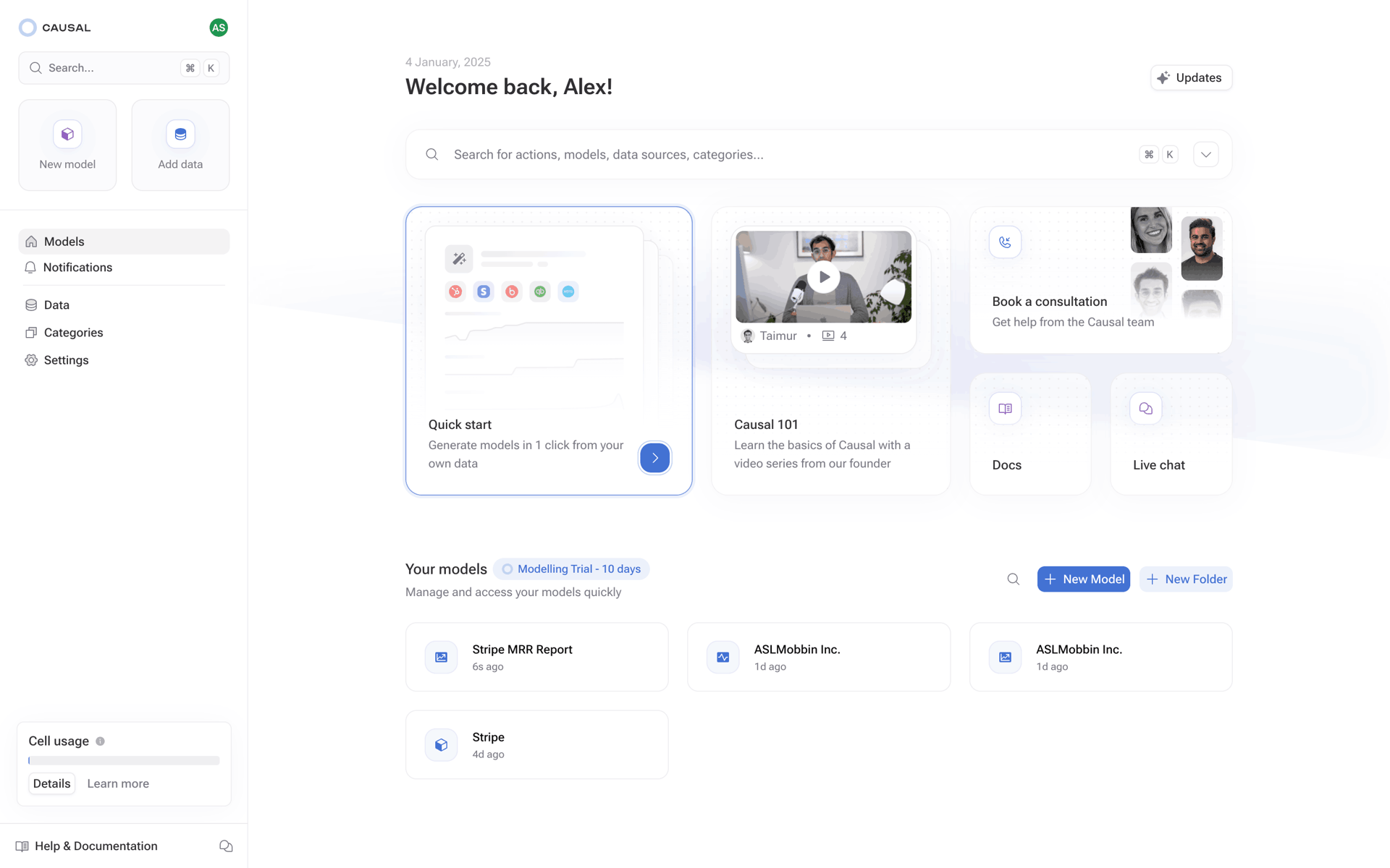 Causal Web Productivity interface screenshot 10