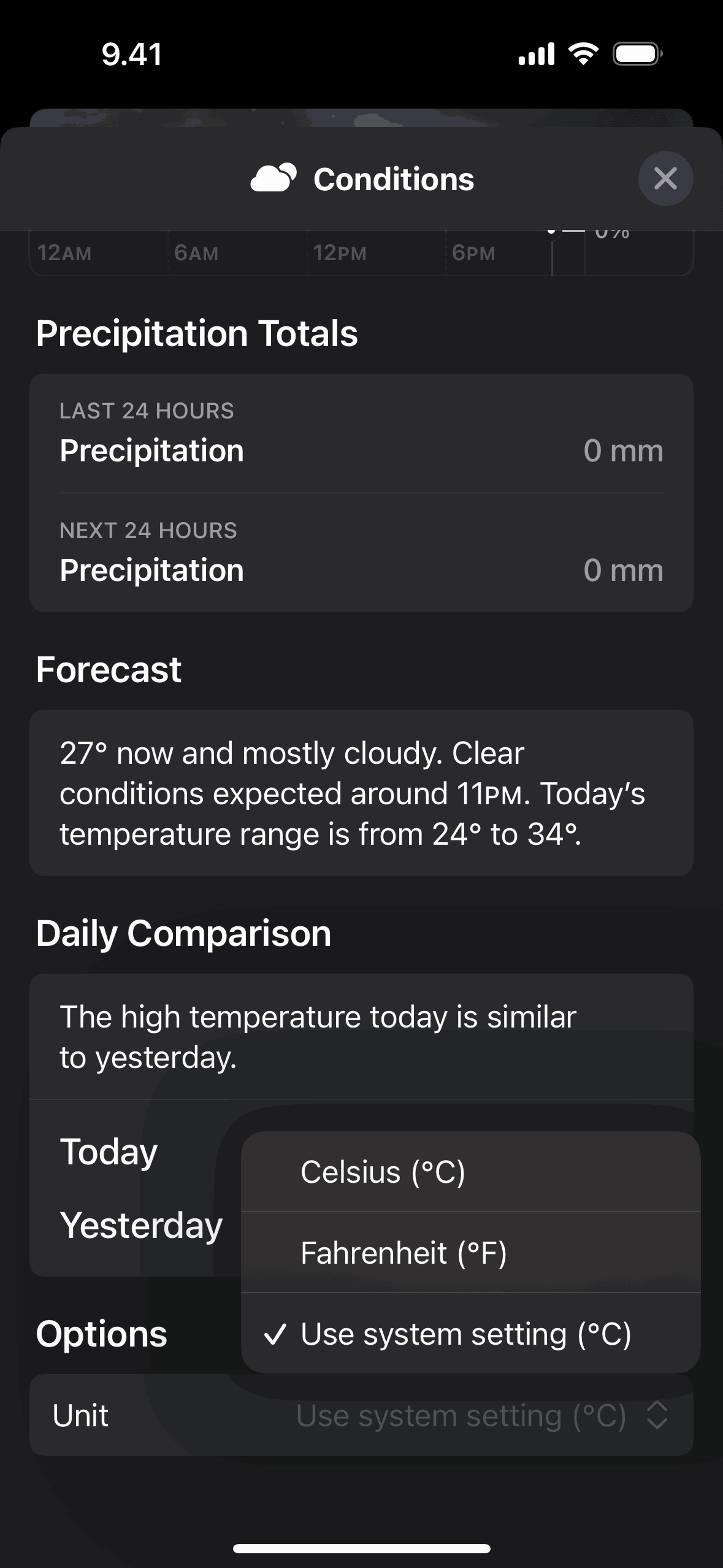 Weather iOS Lifestyle interface screenshot 3