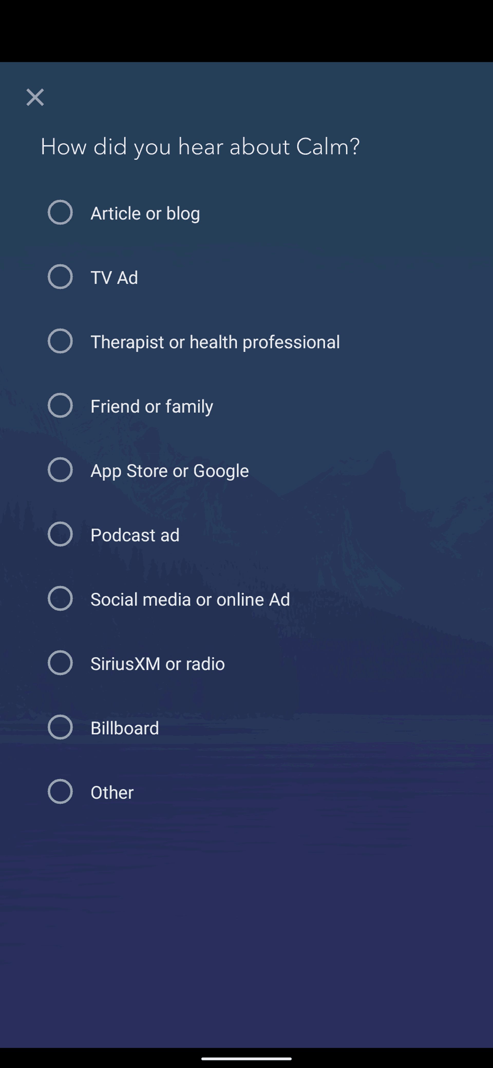 Calm Android Health & Fitness interface screenshot 13