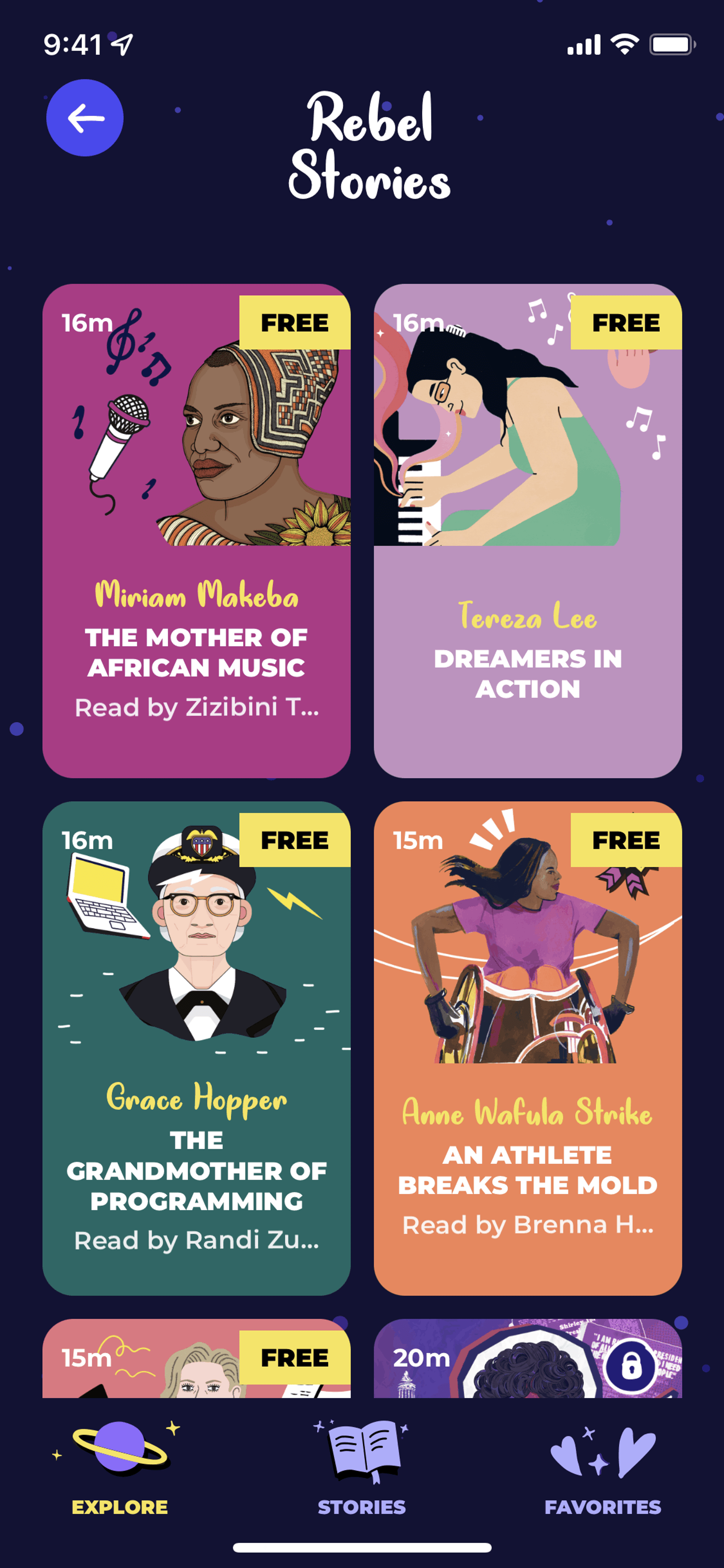 Rebel Girls iOS Lifestyle interface screenshot 6