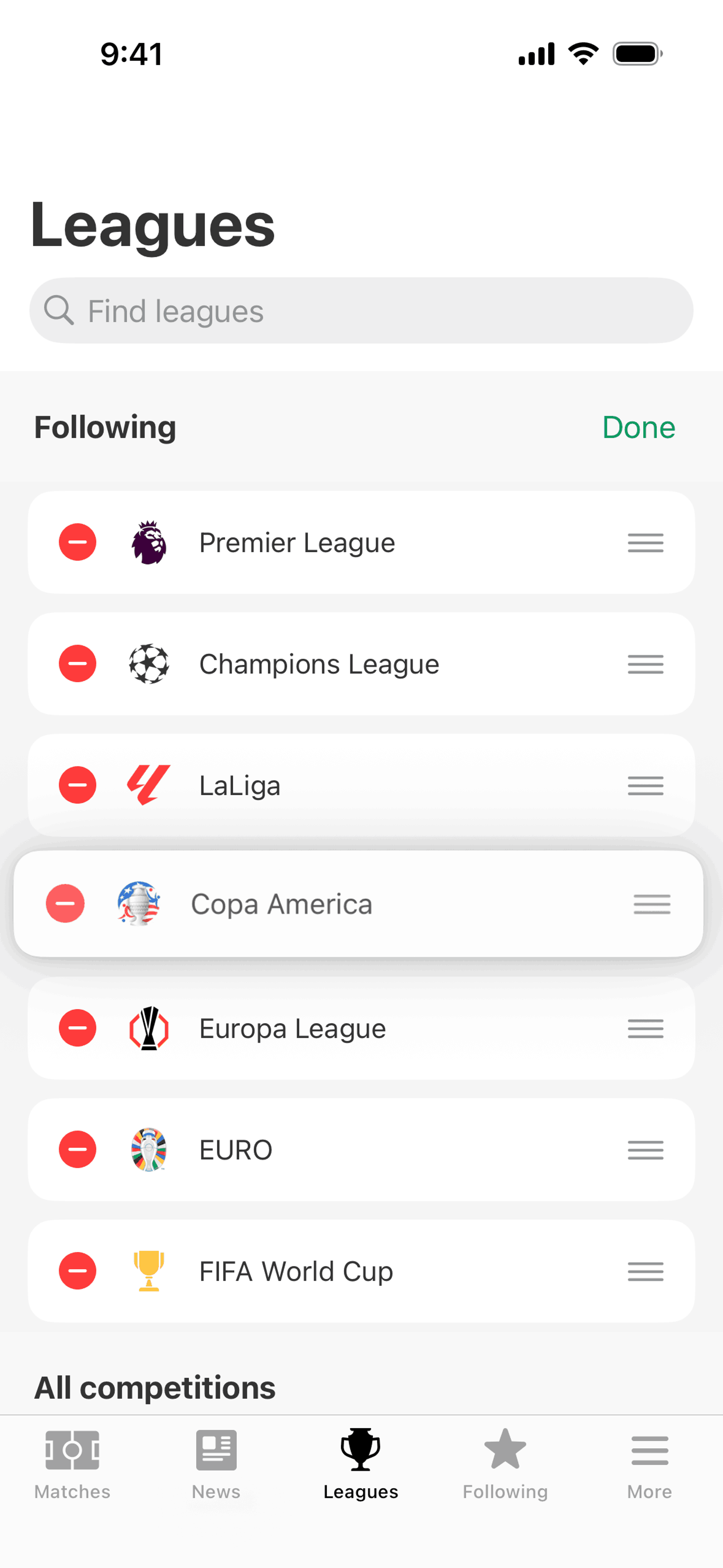 FotMob iOS Sports interface screenshot 19