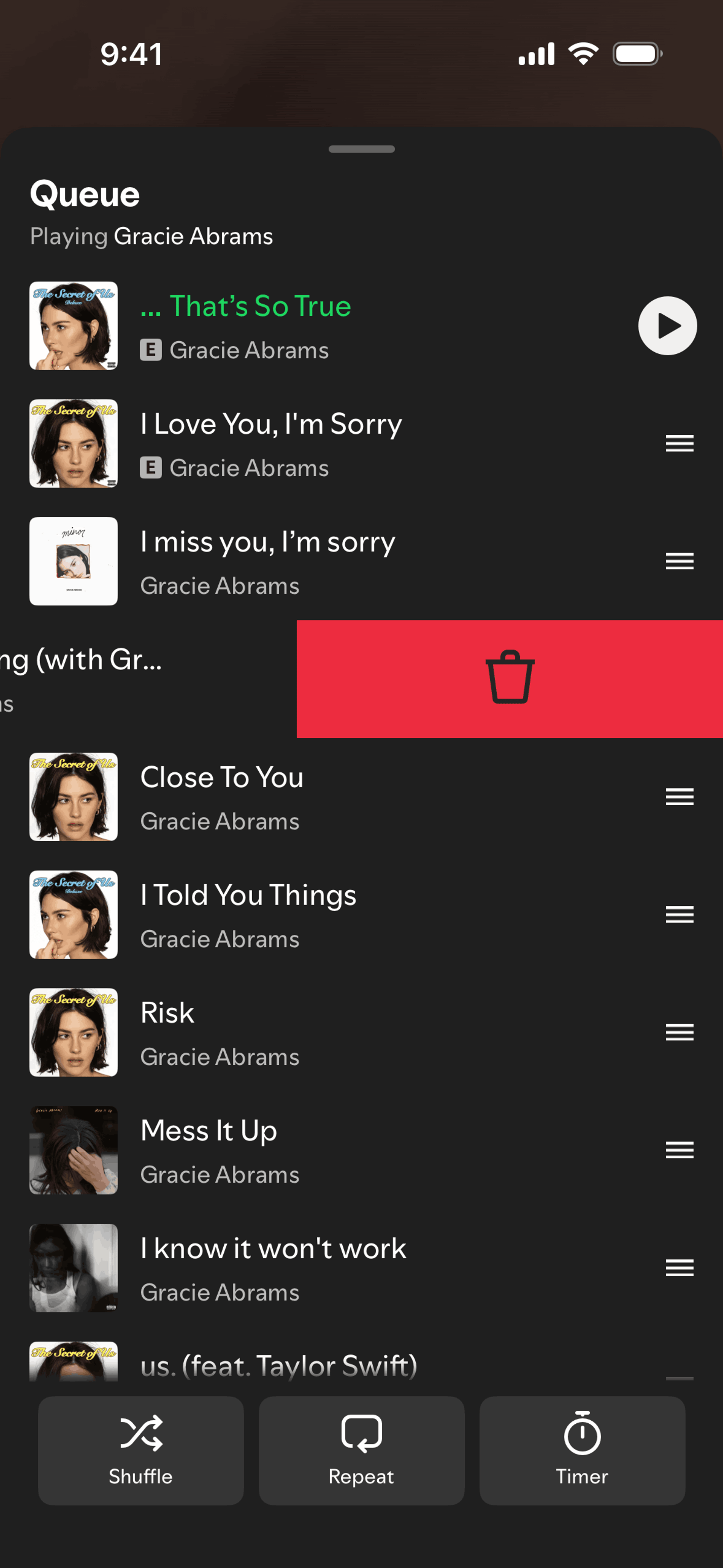 Spotify iOS Music & Audio interface screenshot 16