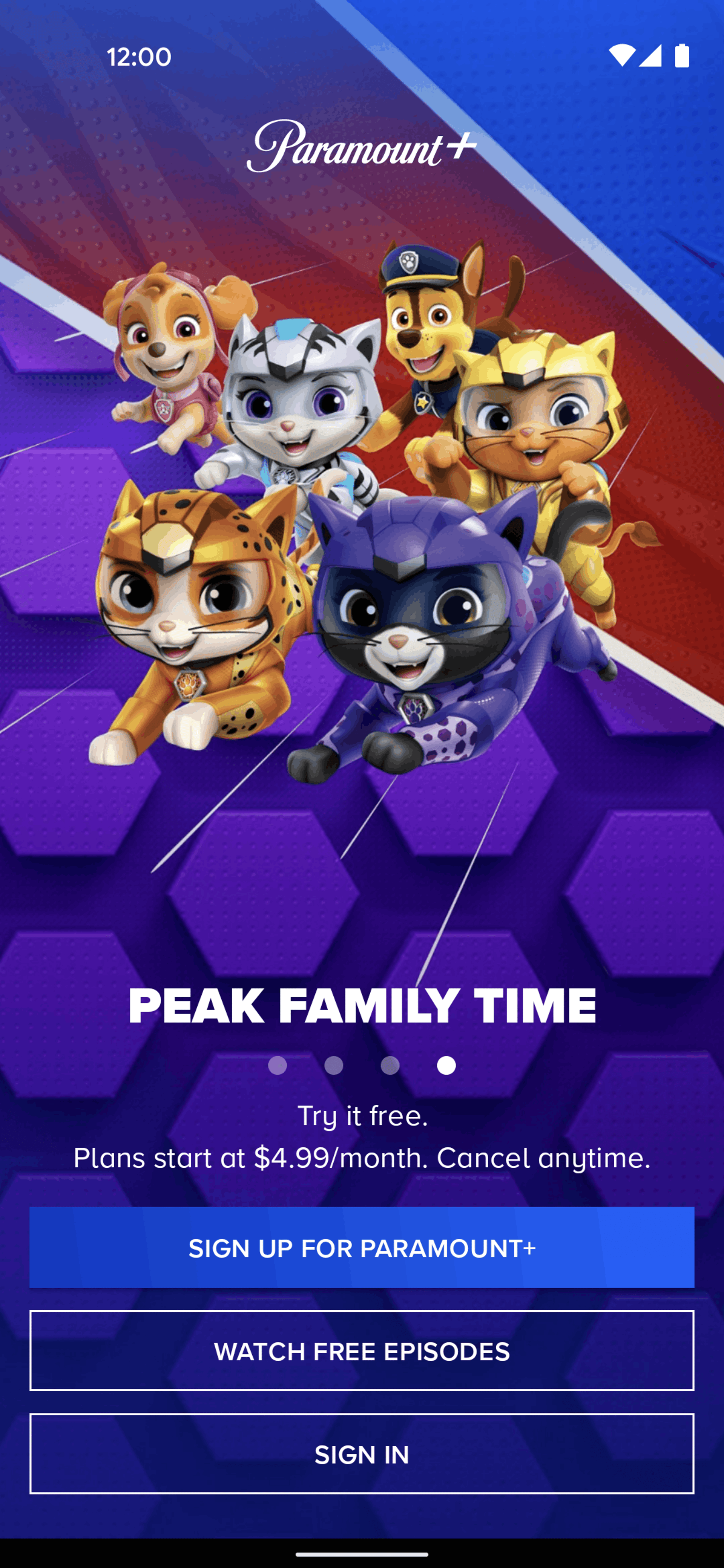 Paramount+ Android Entertainment interface screenshot 5