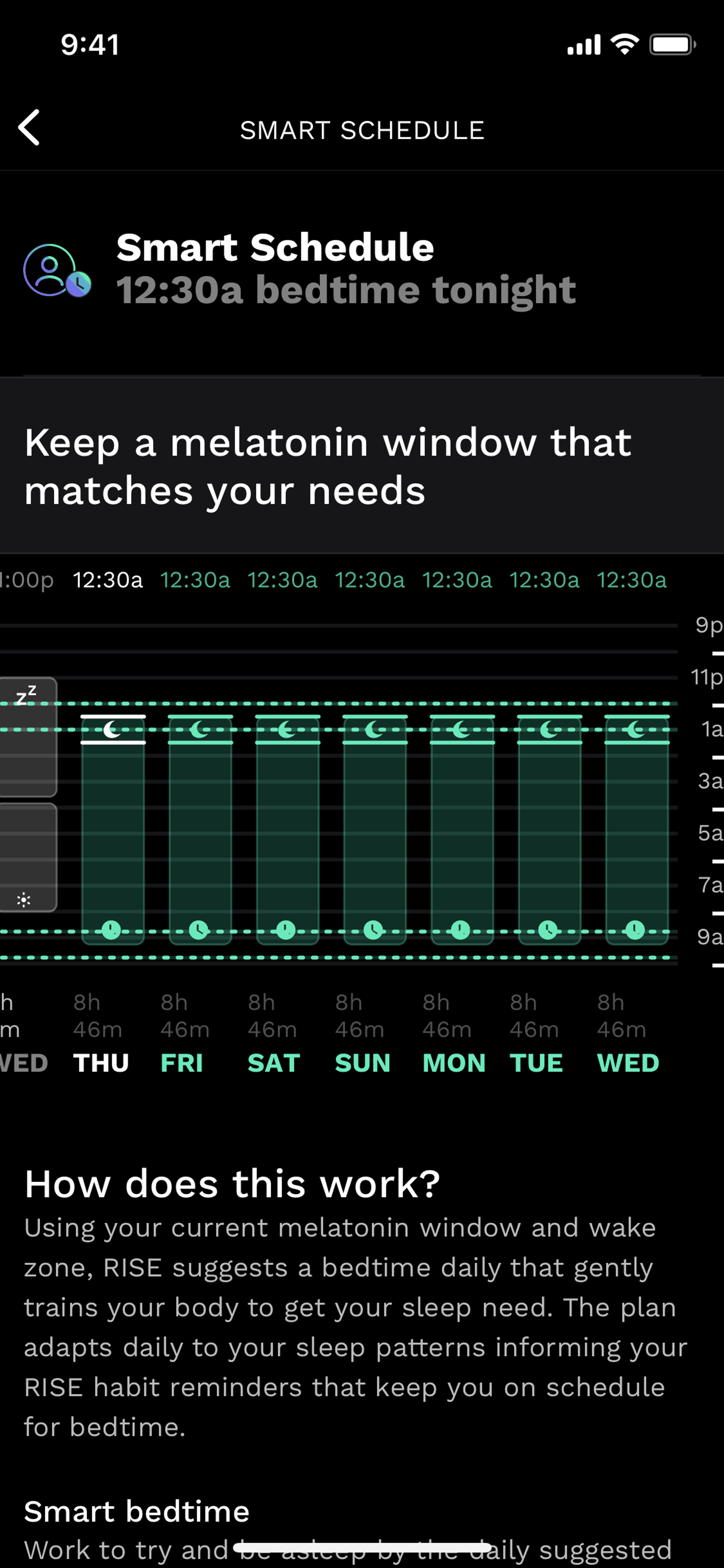 Rise iOS Health & Fitness interface screenshot 20
