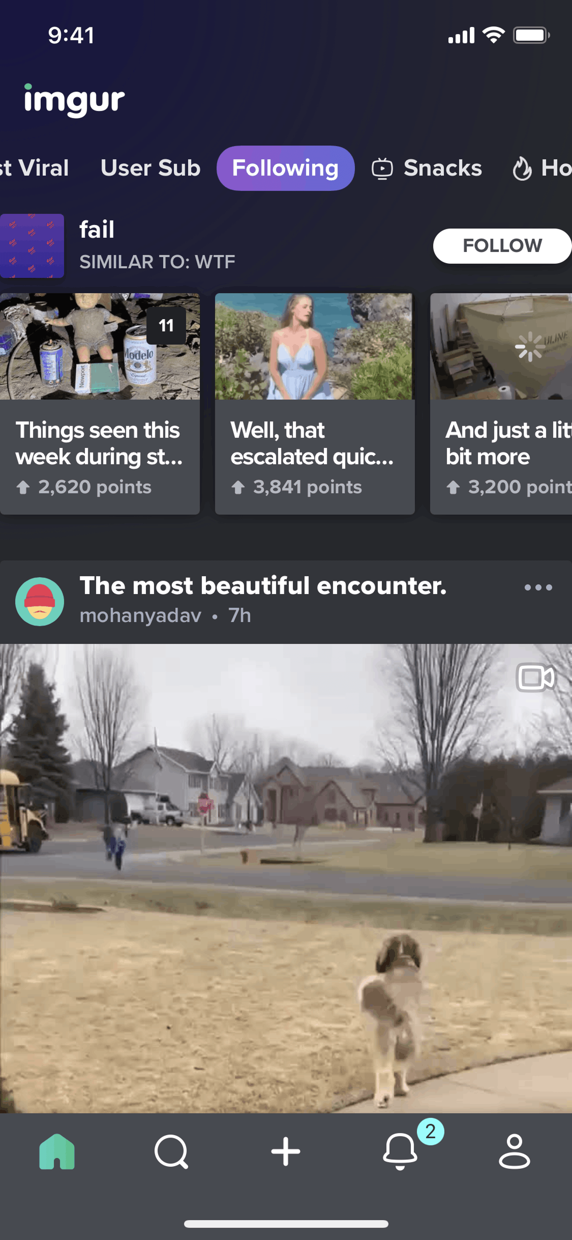 Imgur iOS Photo & Video interface screenshot 4