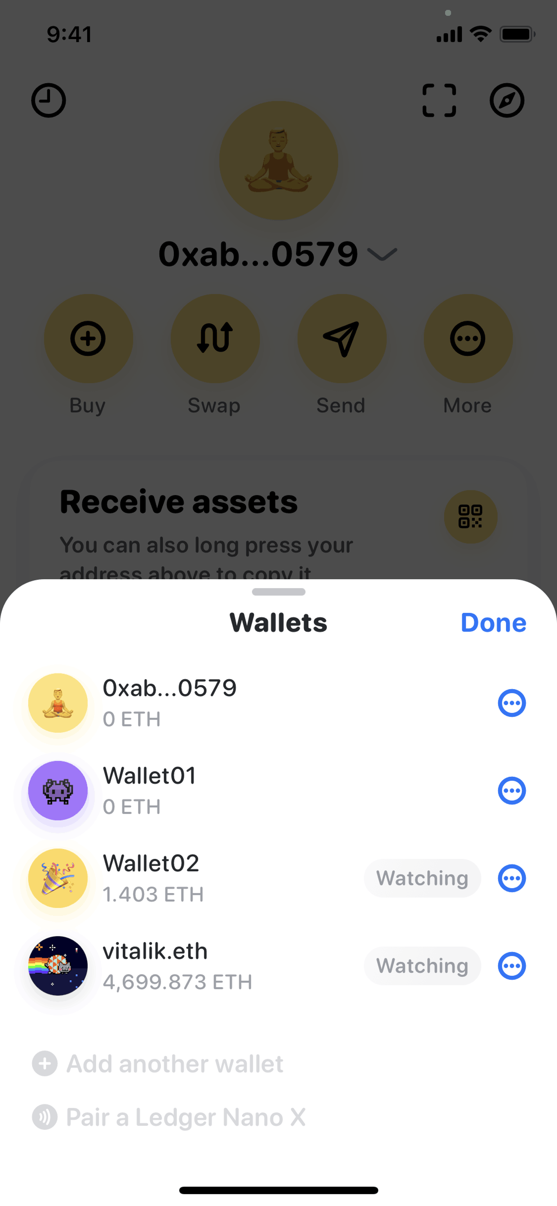 Rainbow iOS Finance interface screenshot 13