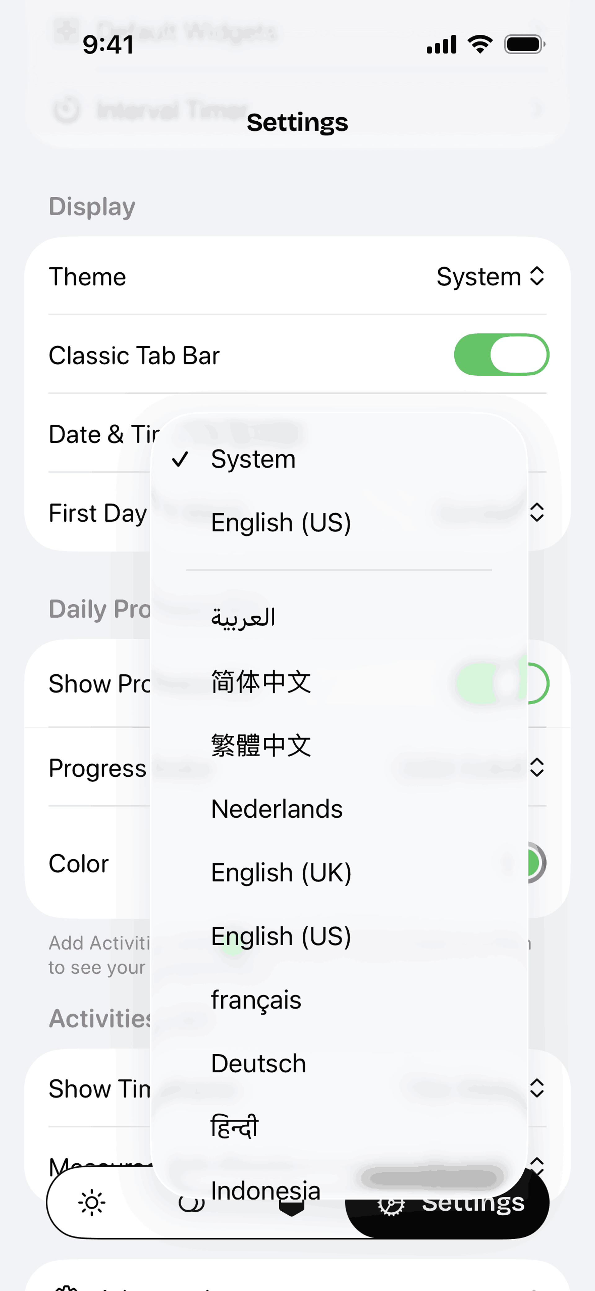 timespent iOS Productivity interface screenshot 11