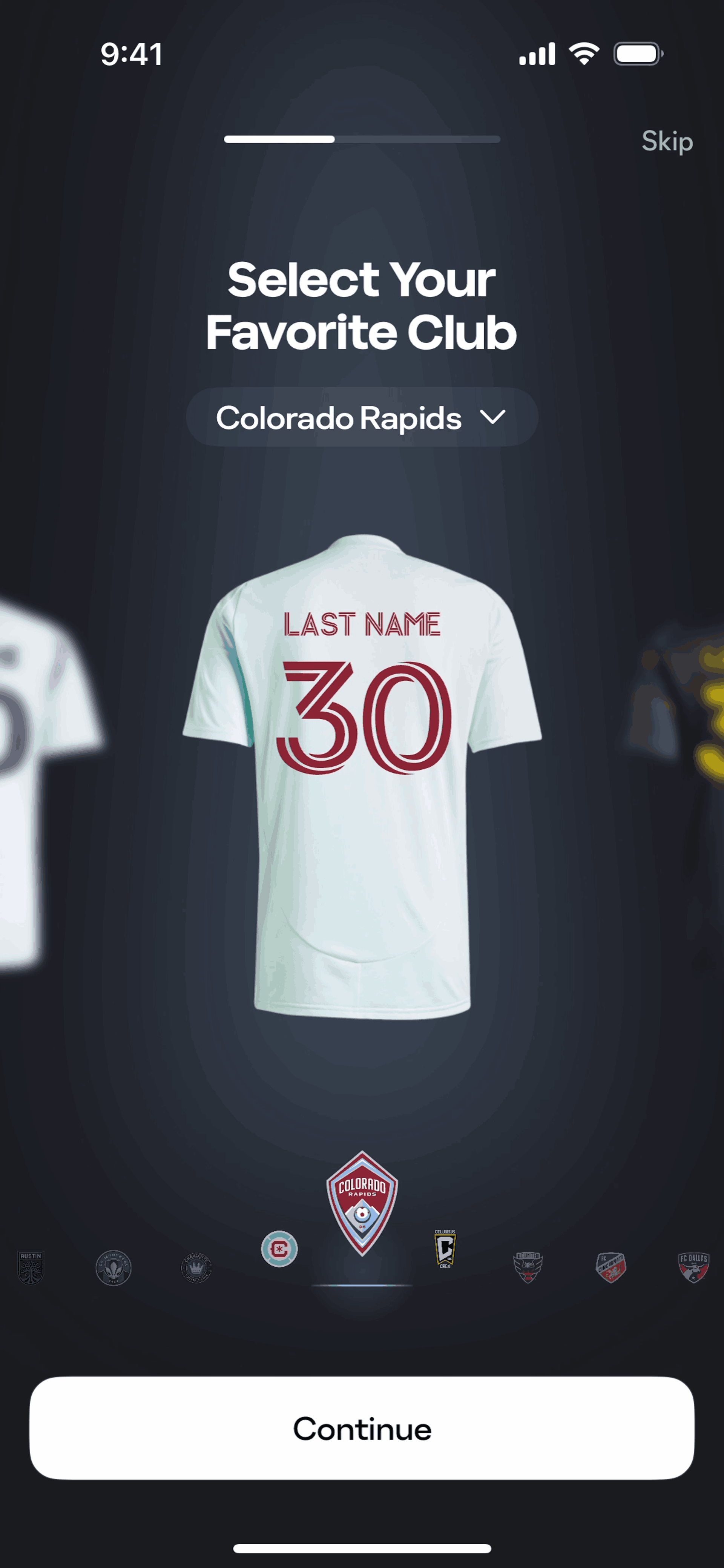 MLS iOS Sports interface screenshot 5