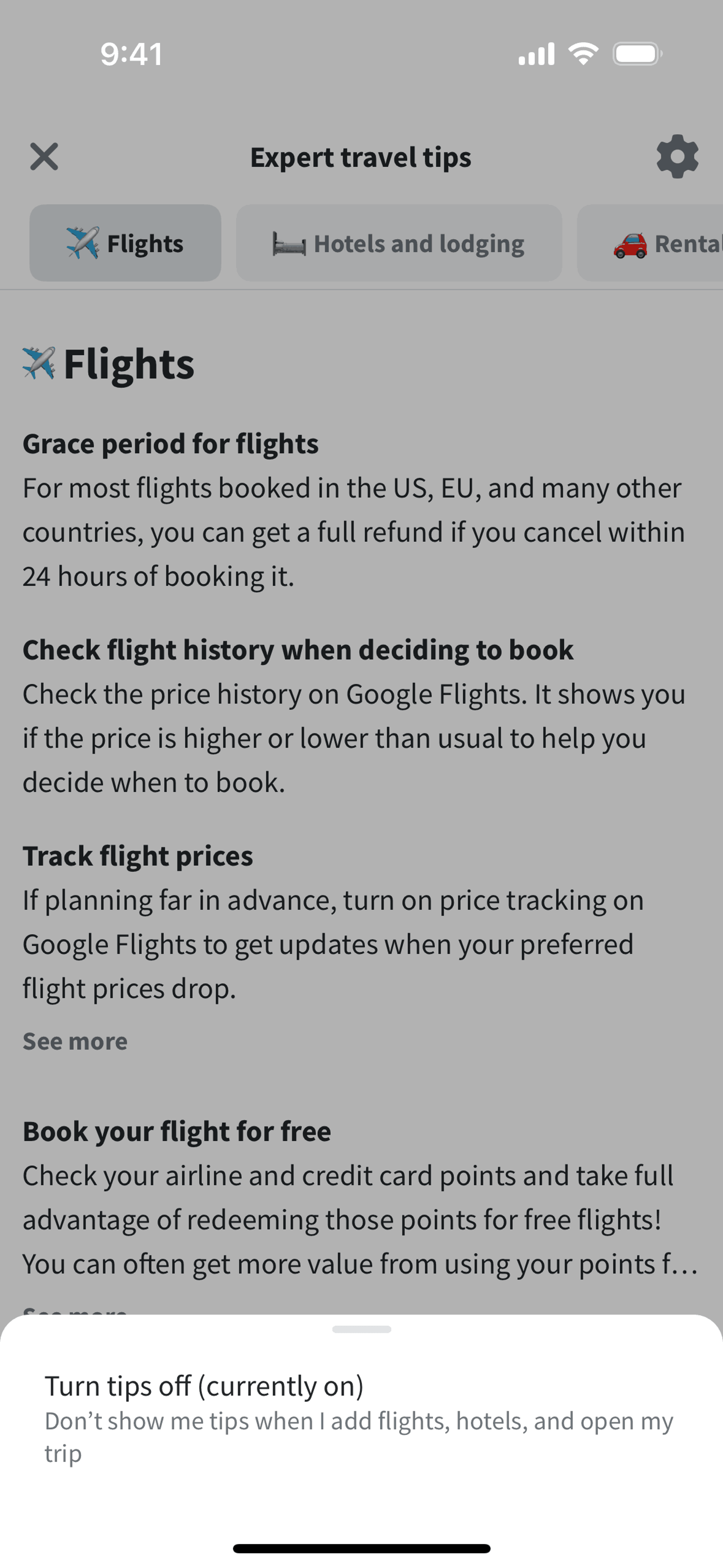 Wanderlog iOS Travel & Transportation interface screenshot 24