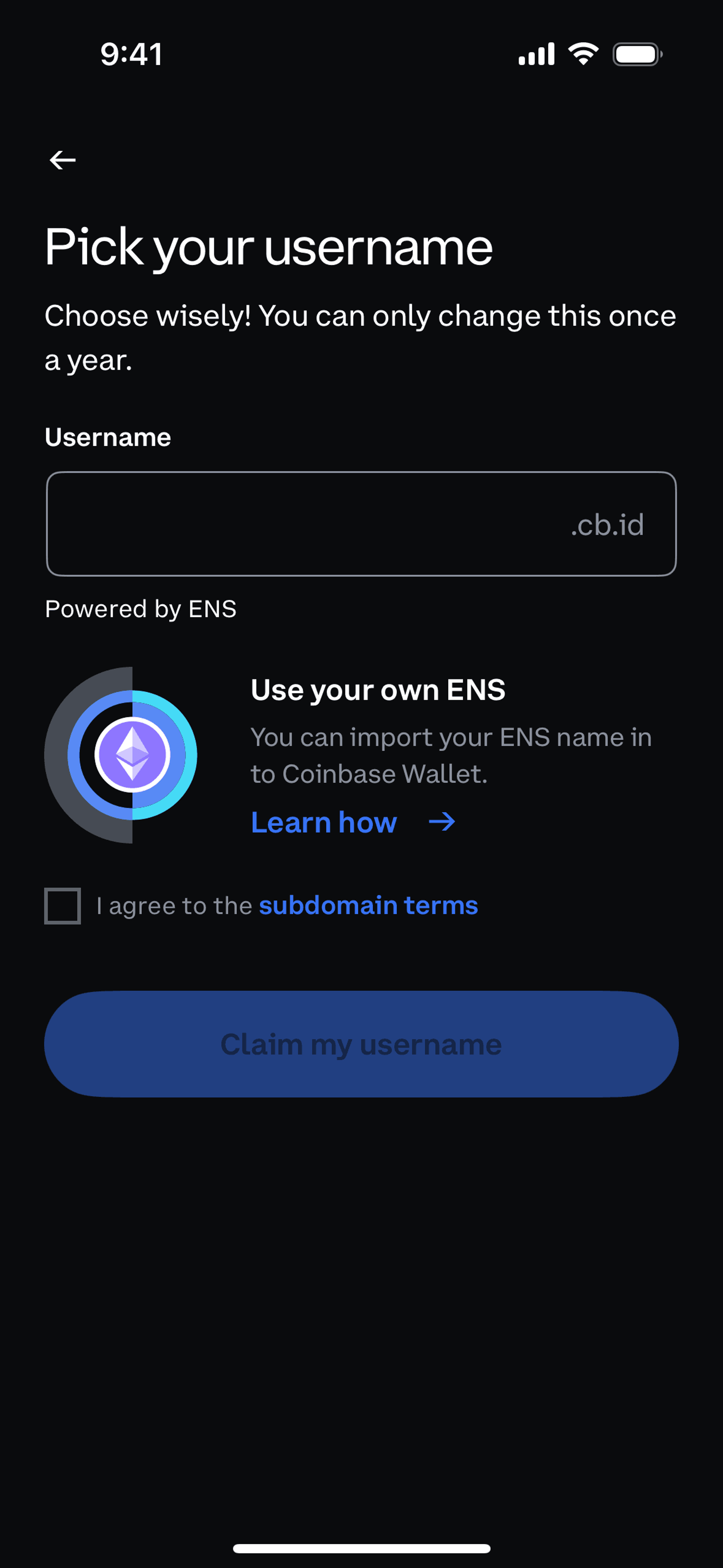 Coinbase Wallet iOS Finance interface screenshot 4