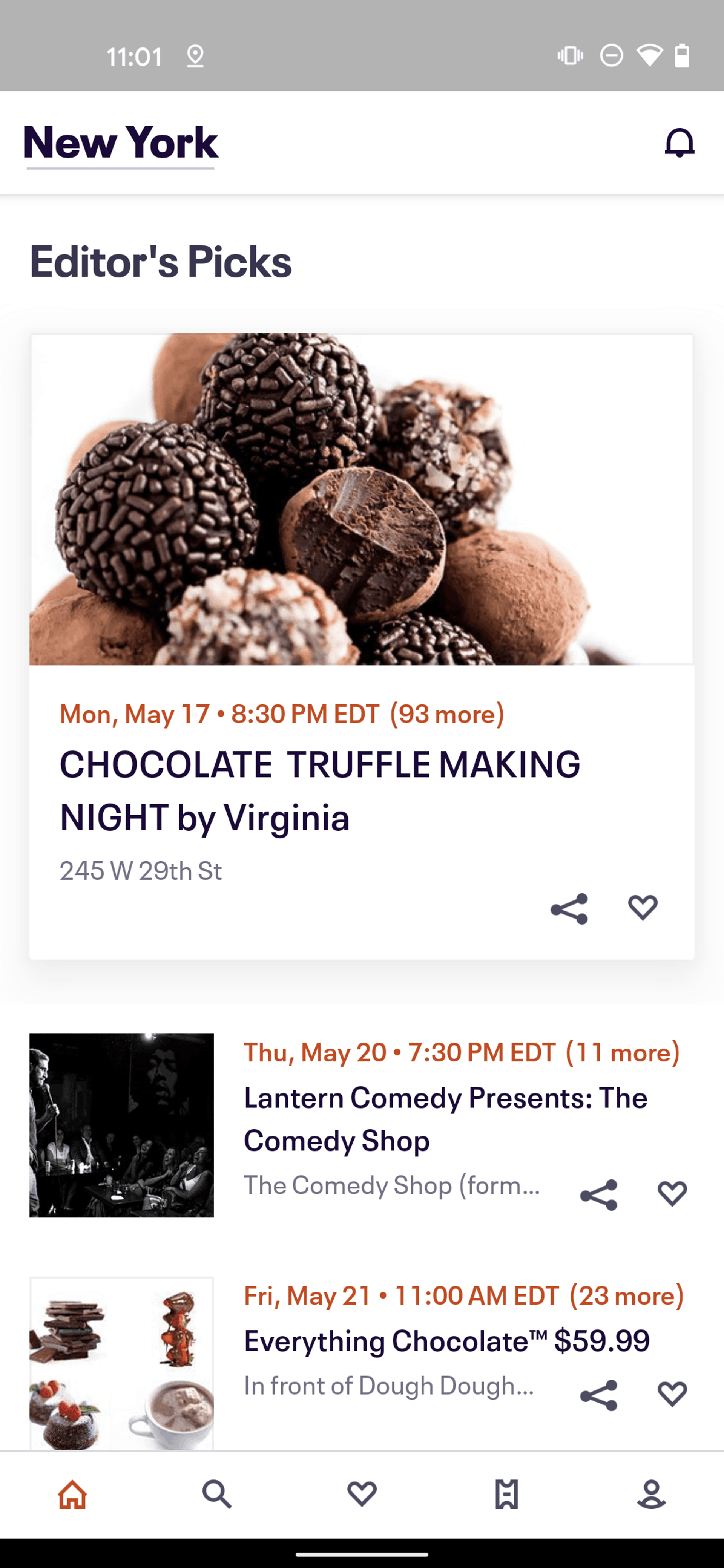 Eventbrite Android Entertainment interface screenshot 17