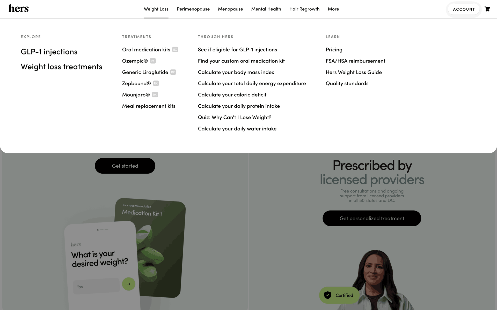 Hers Web Medical interface screenshot 9