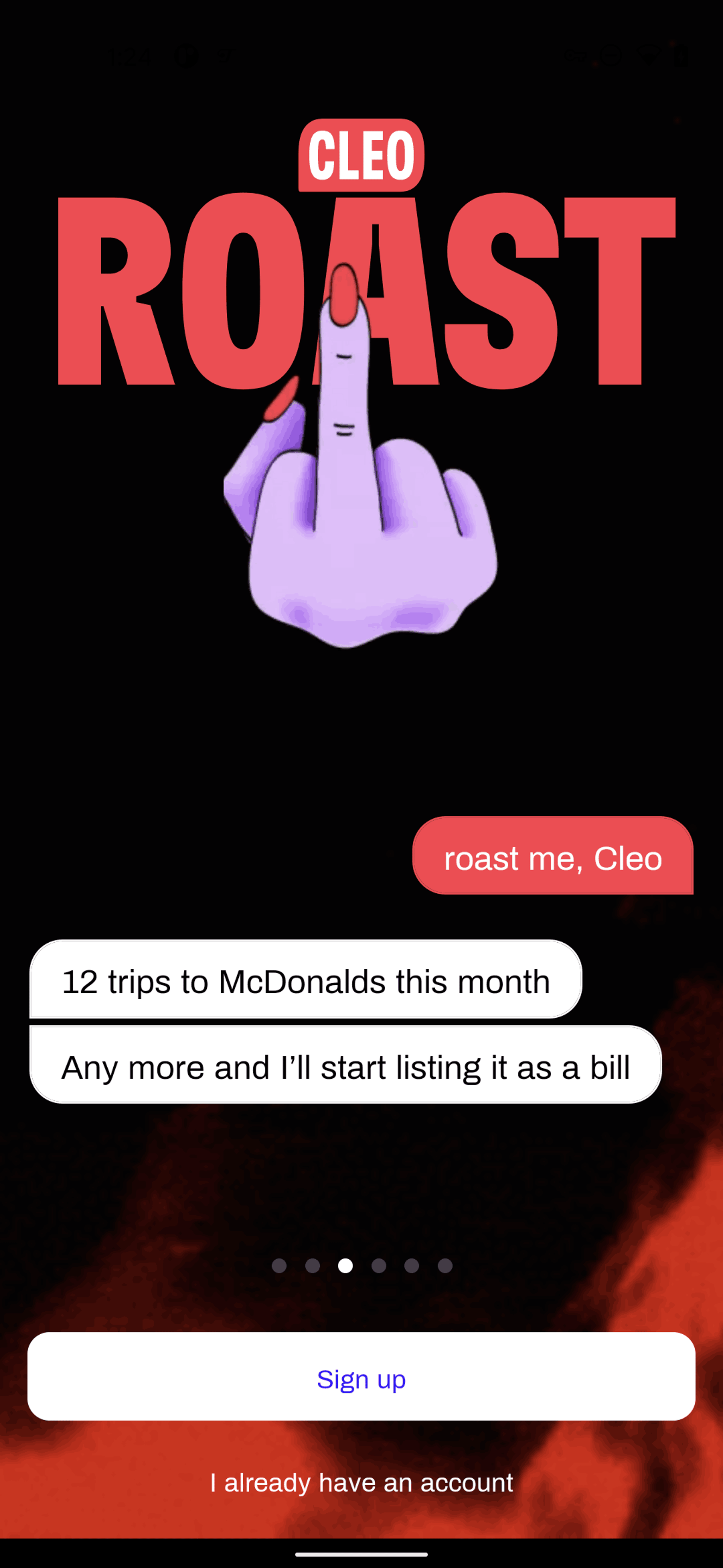 Cleo Android Finance interface screenshot 4
