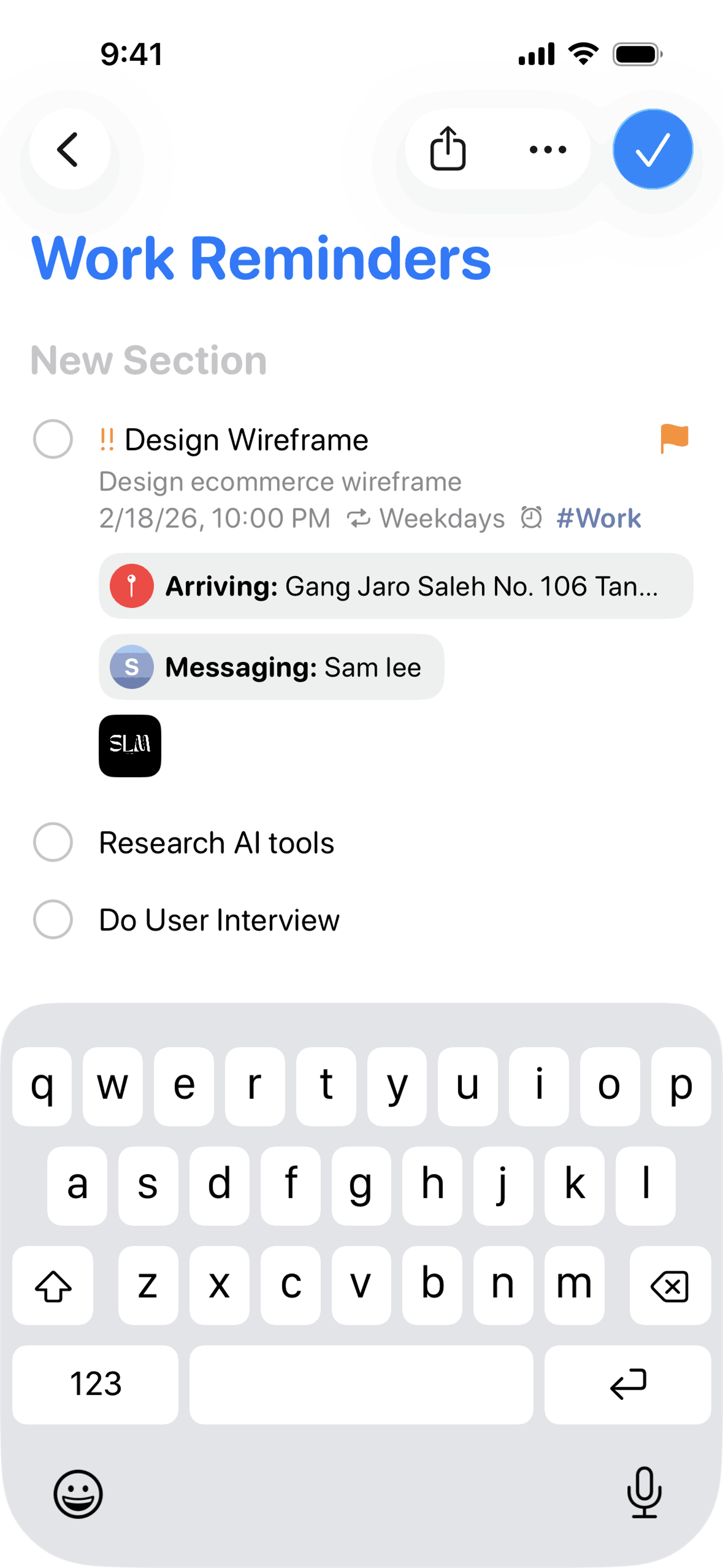 Reminders iOS Productivity interface screenshot 16