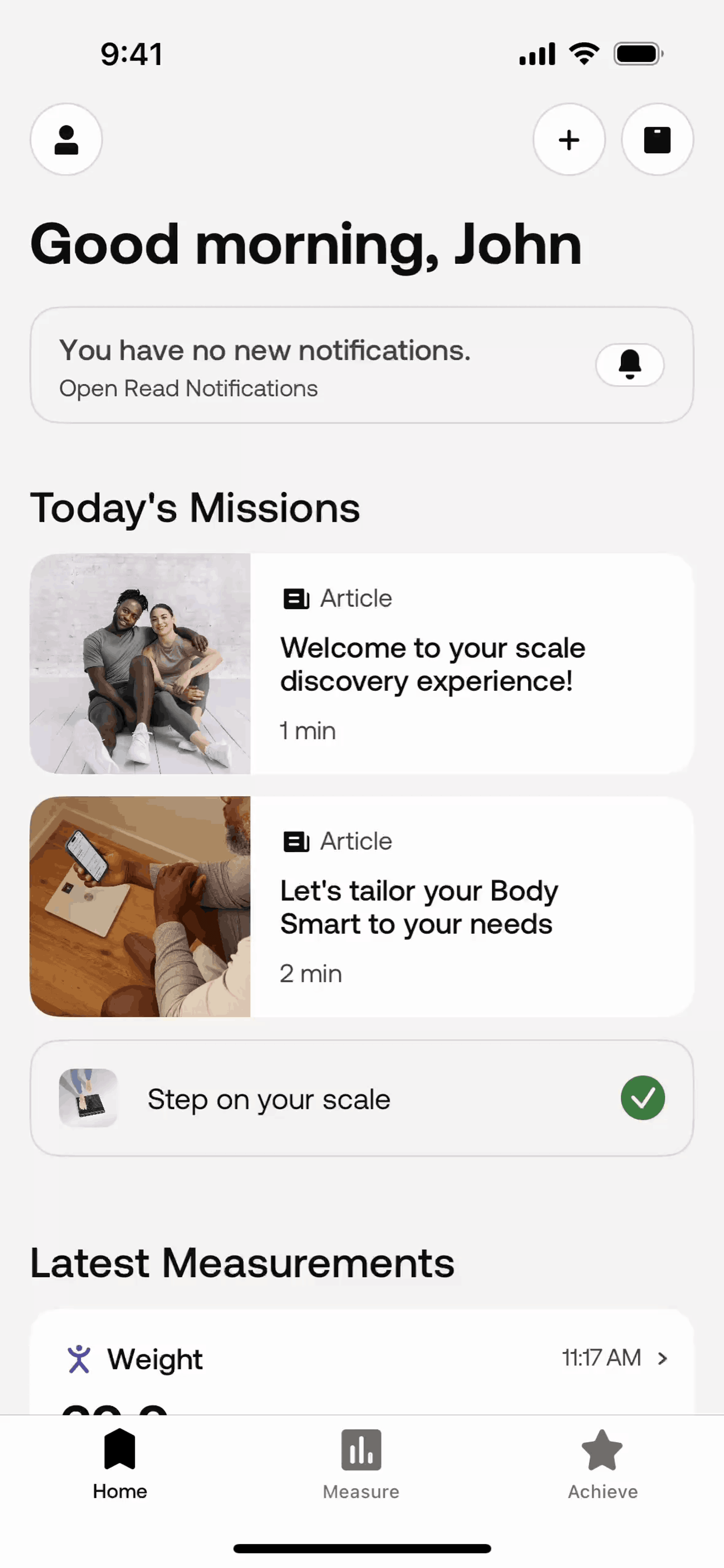 Withings Health Mate iOS Health & Fitness interface screenshot 14