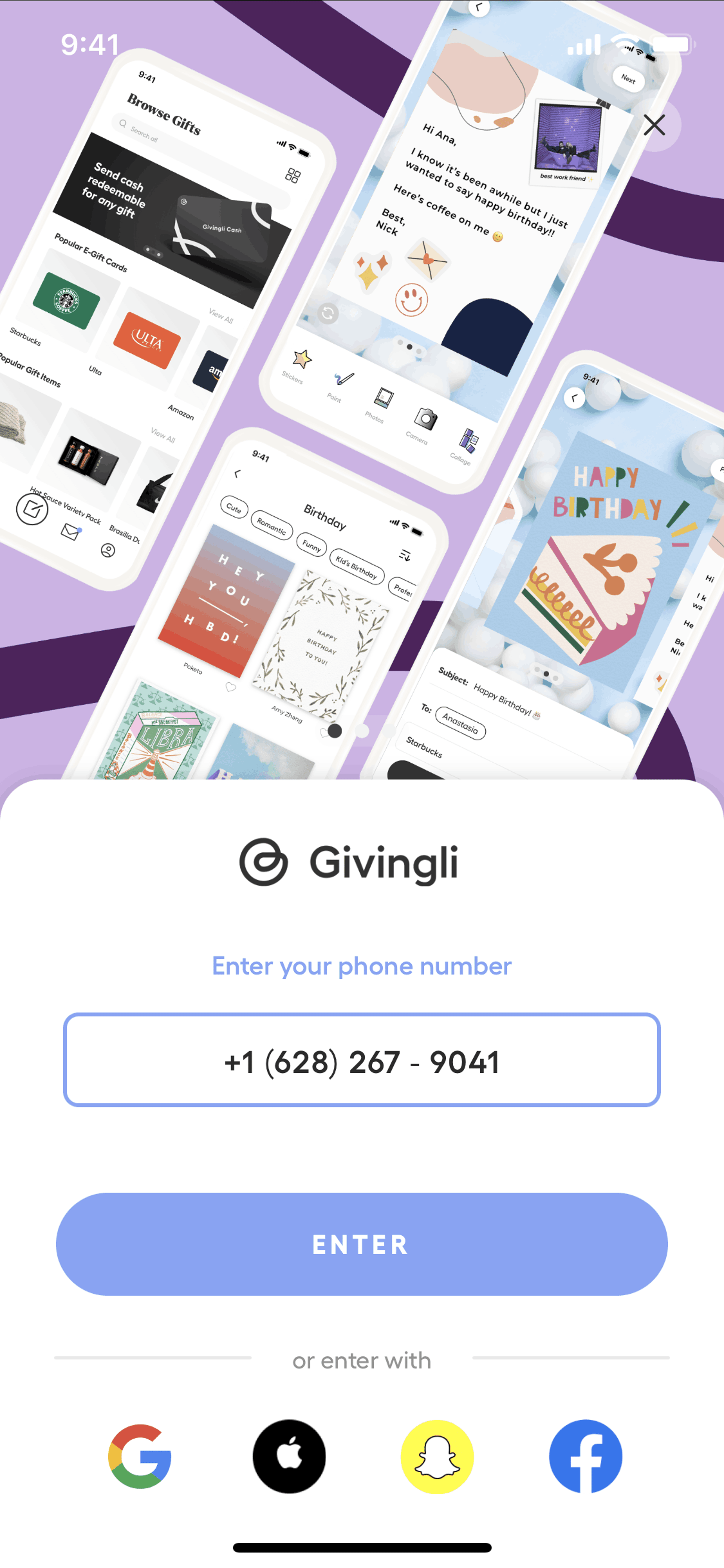 Givingli iOS Lifestyle interface screenshot 2