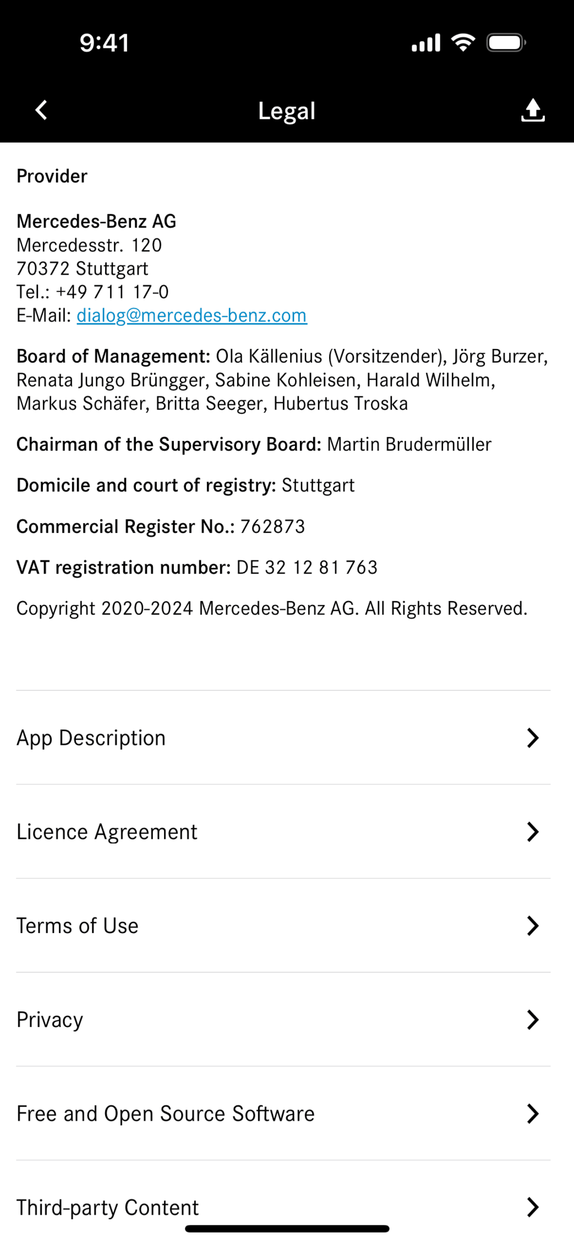 Mercedes-Benz iOS Travel & Transportation interface screenshot 24