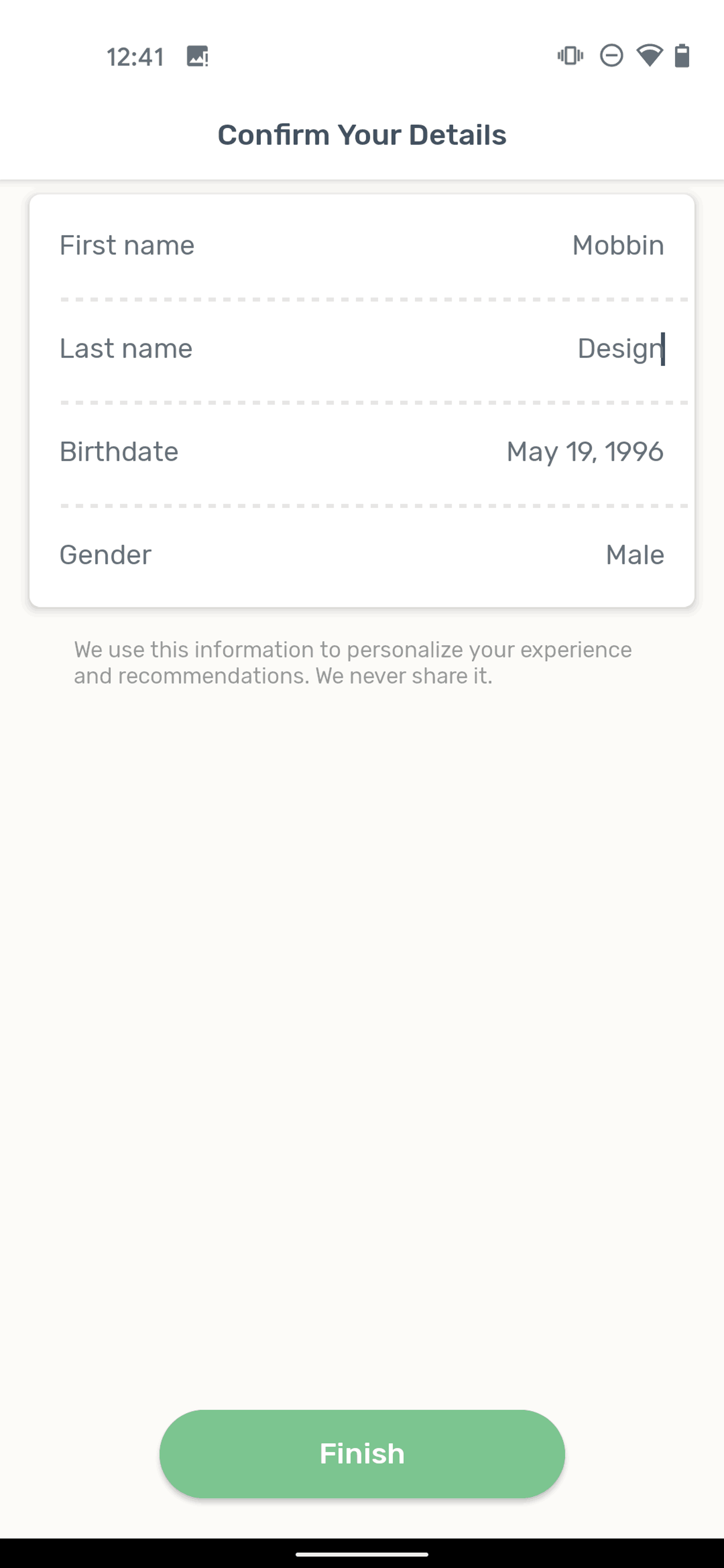 Zero Android Health & Fitness interface screenshot 9