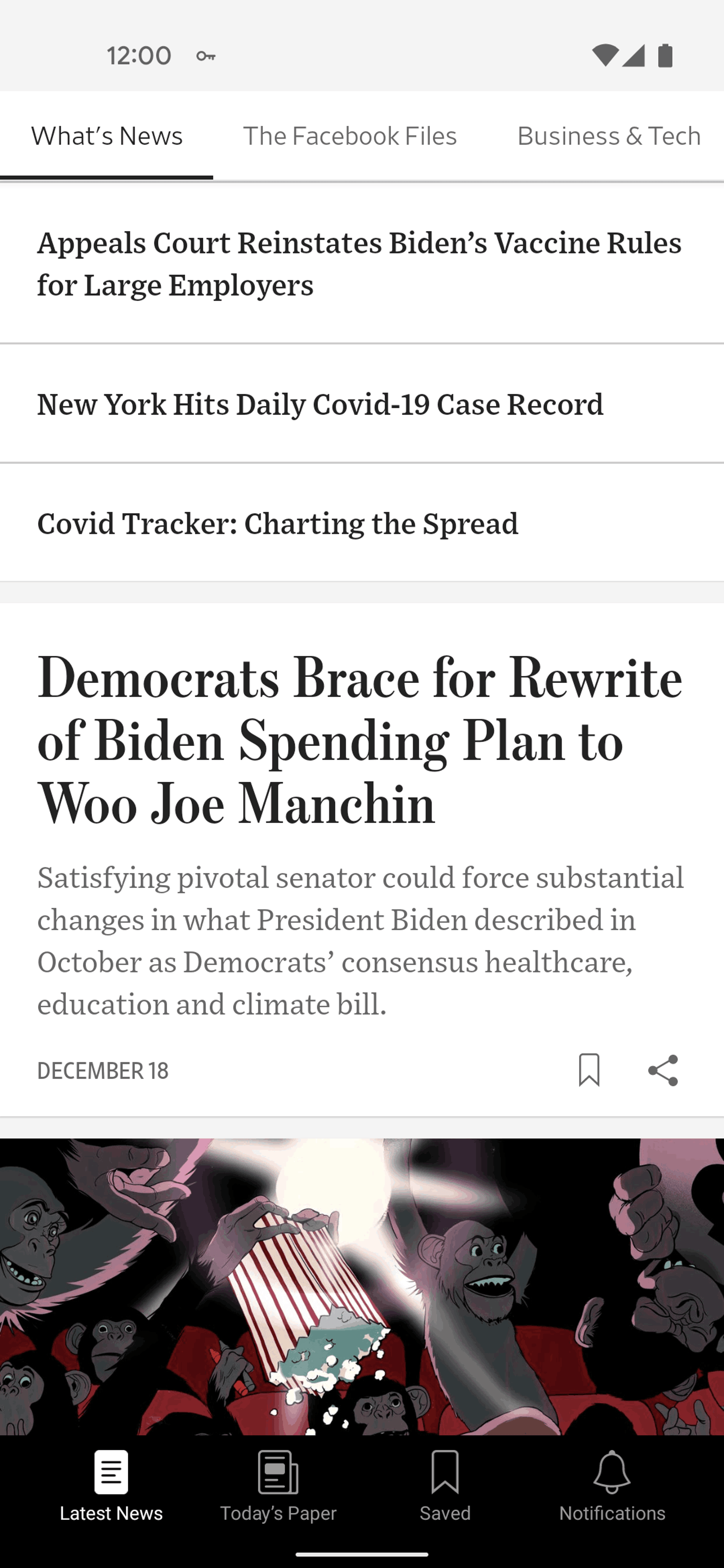 The Wall Street Journal Android News interface screenshot 12