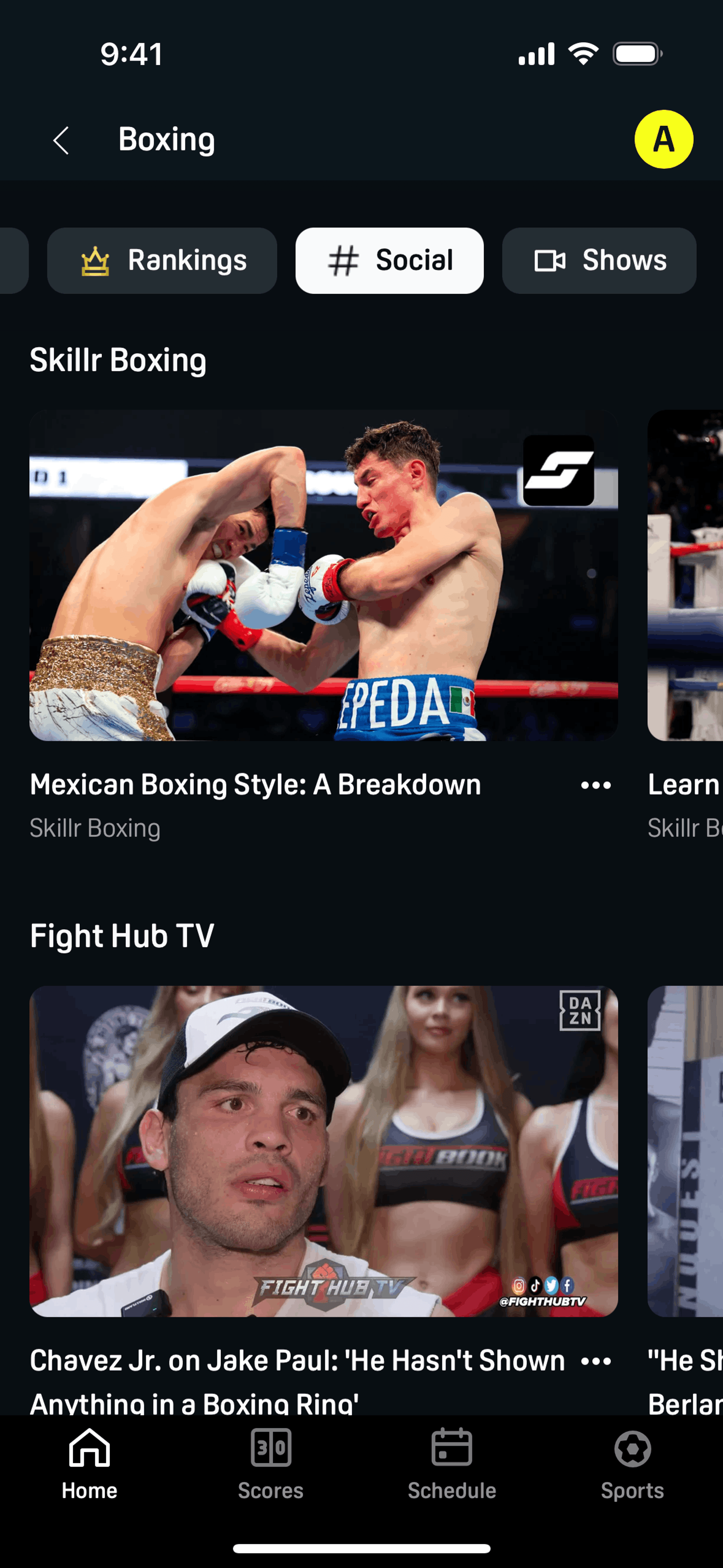 DAZN iOS Sports interface screenshot 18