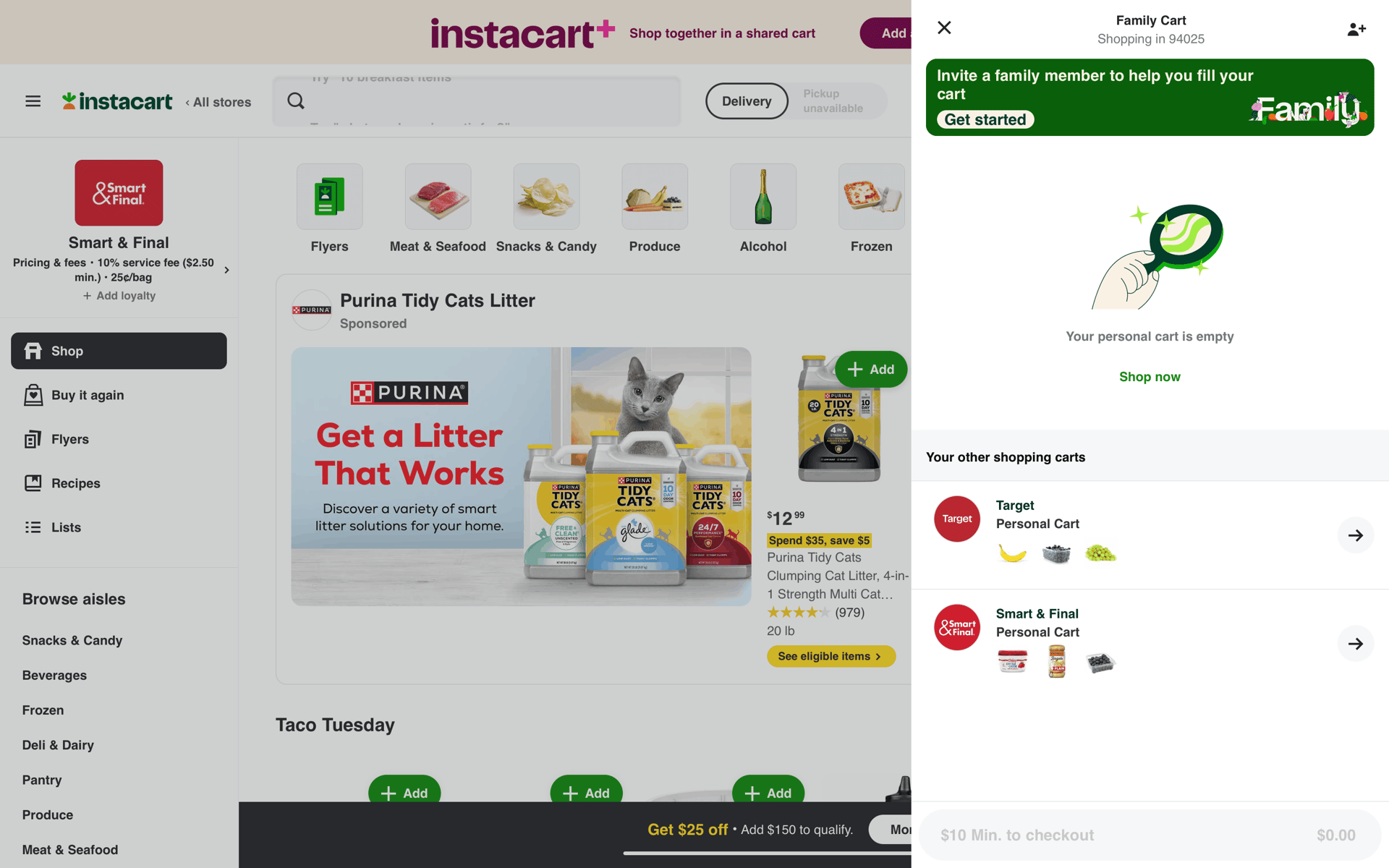 Instacart Web Shopping interface screenshot 14