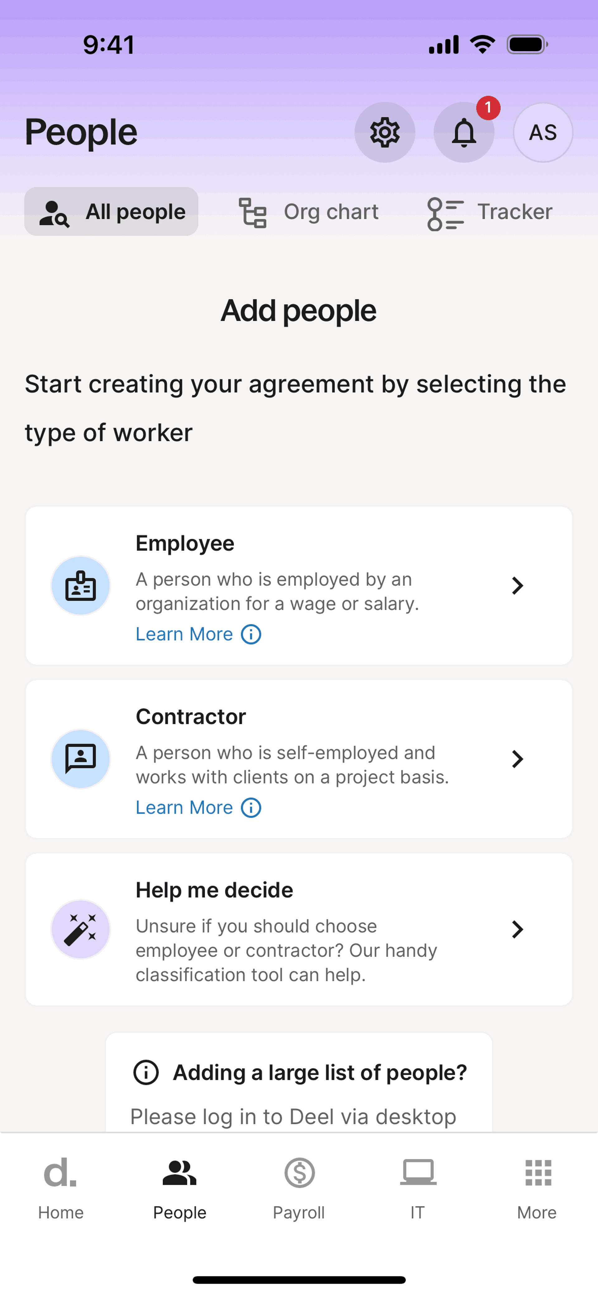 Deel iOS Business interface screenshot 9