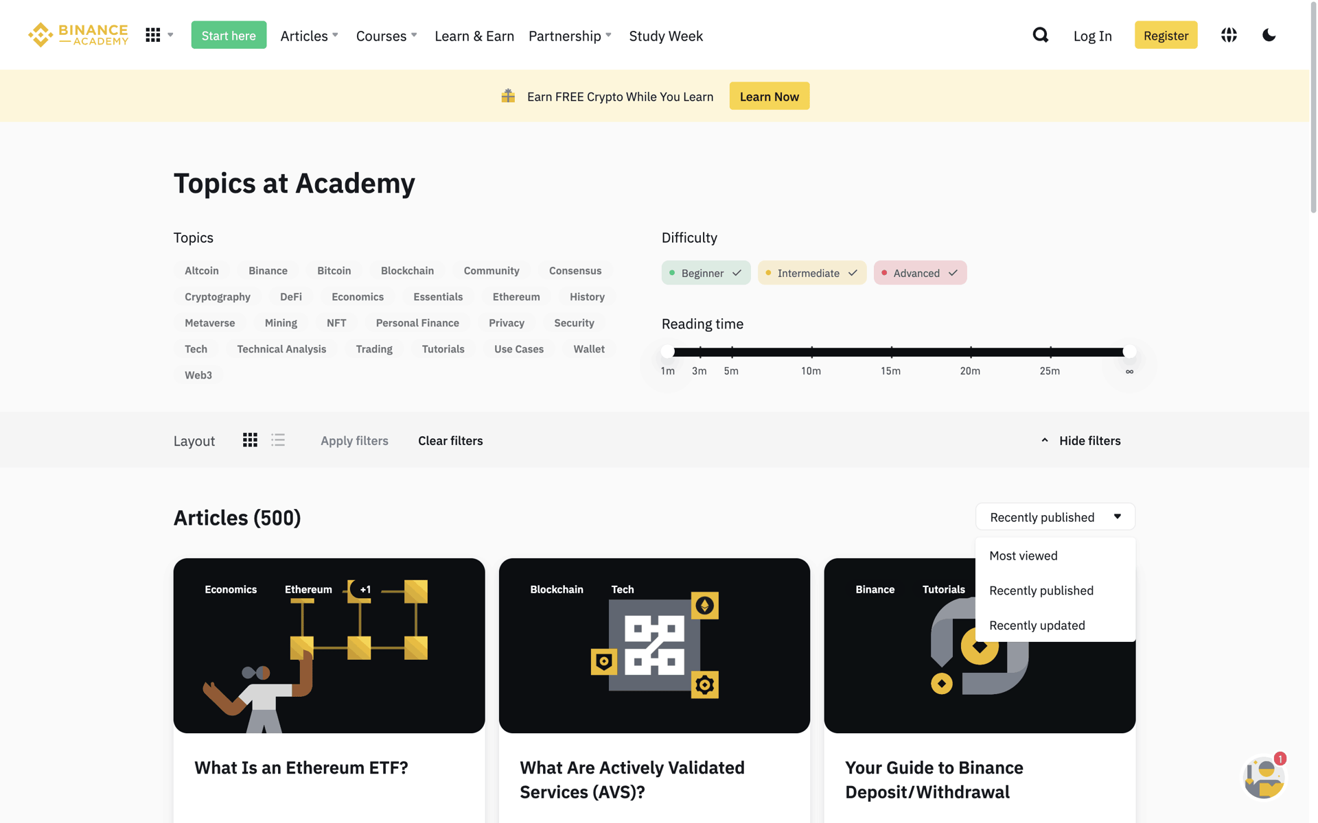 Binance Web Finance interface screenshot 12