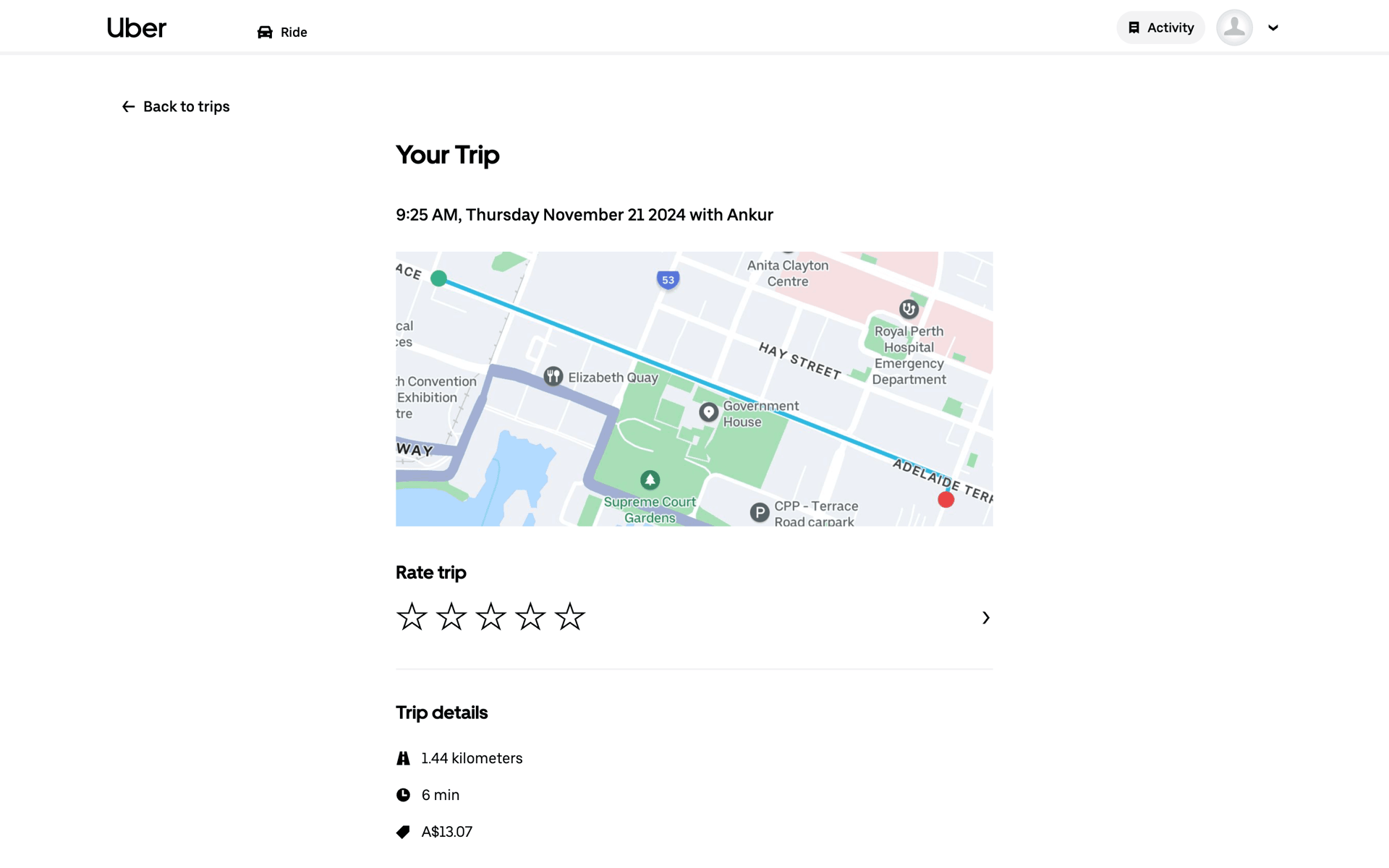 Uber Web Travel & Transportation interface screenshot 11