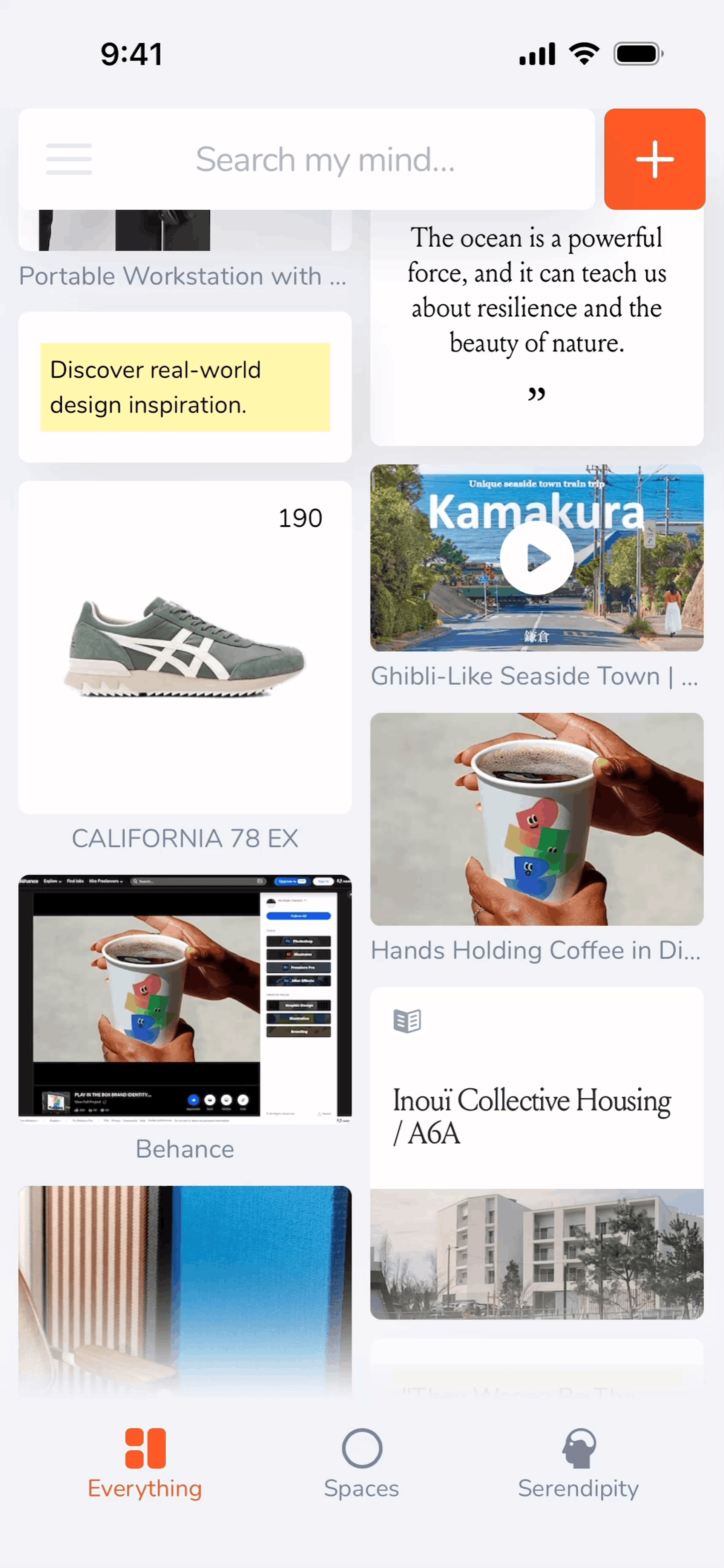 mymind iOS Productivity interface screenshot 3