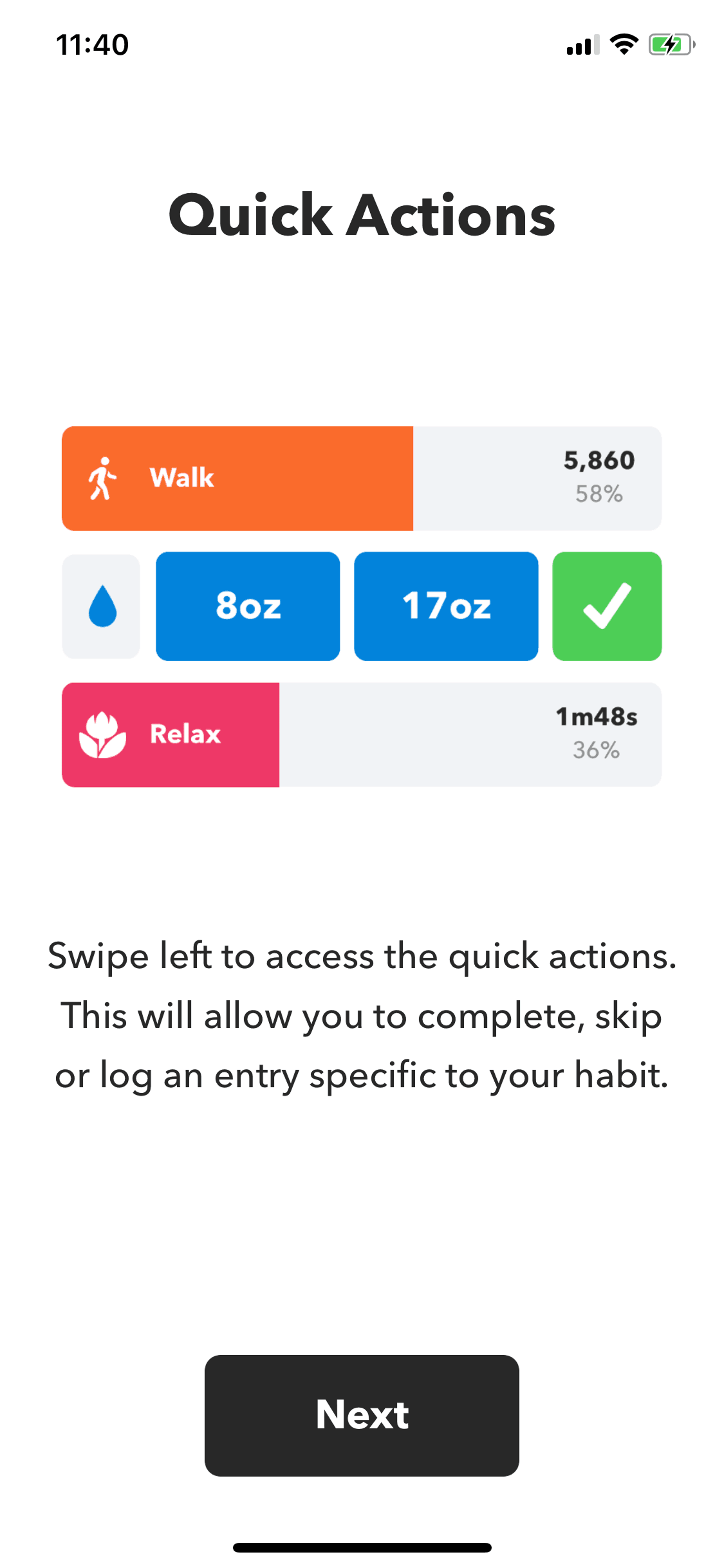 HabitMinder iOS Health & Fitness interface screenshot 4