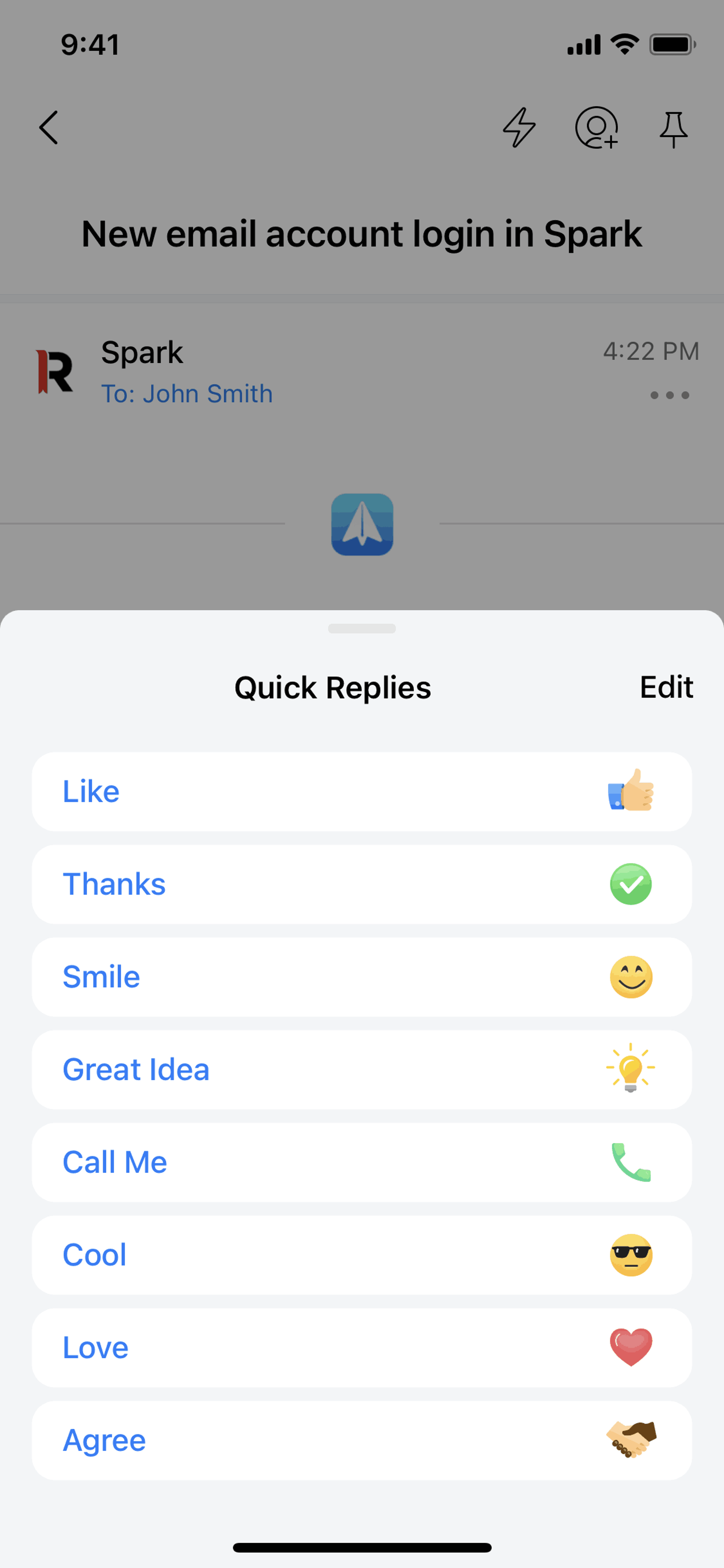 Spark Mail iOS AI interface screenshot 10