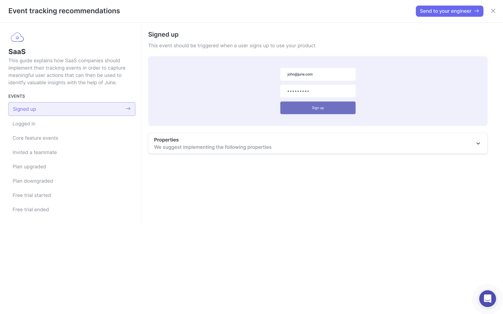June Web Business interface screenshot 18